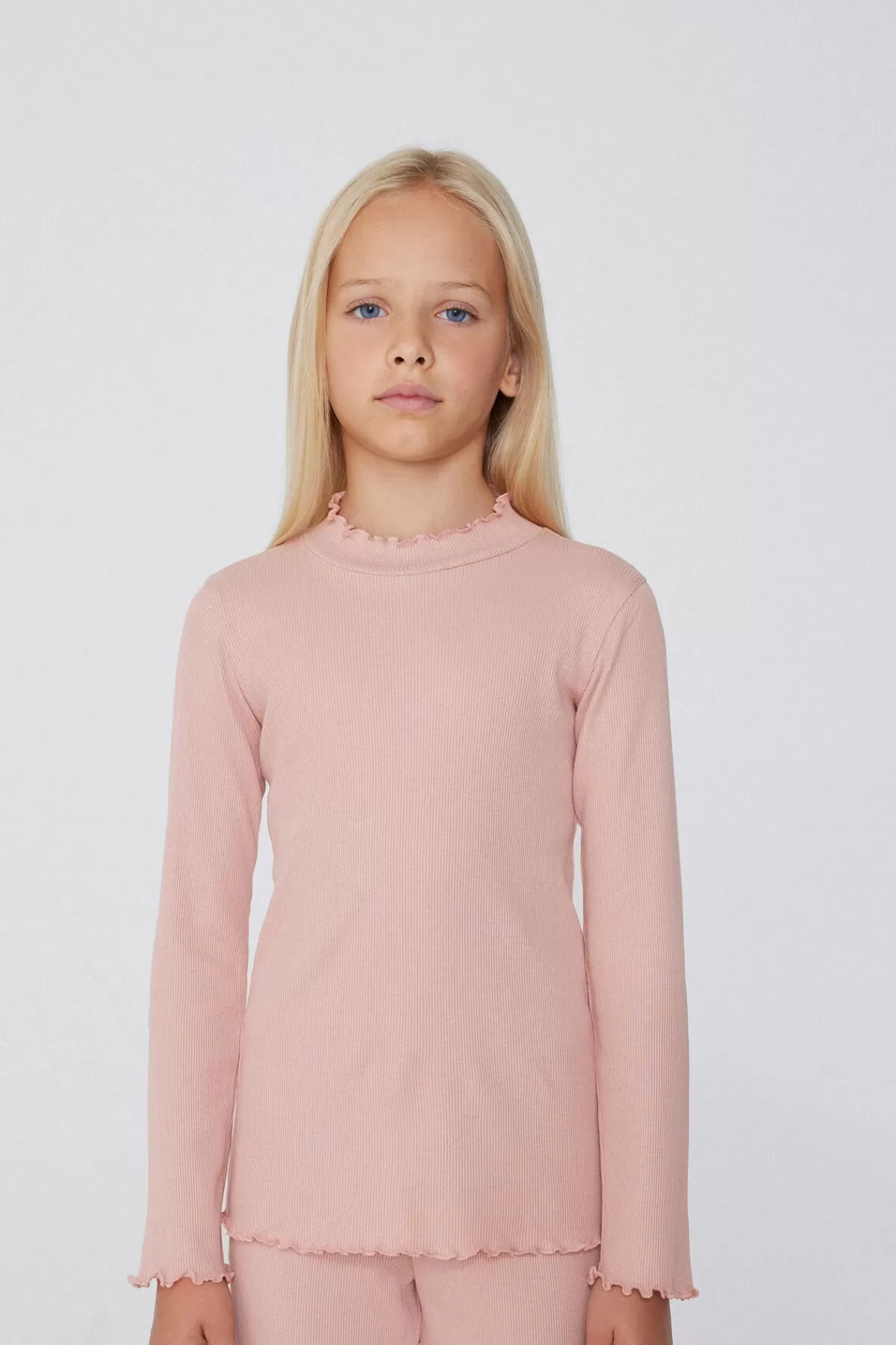 Tezenis Maglione Confortevole a Maniche Lunghe per Bambine - Fantasia Costine e Dettaglio Punto Bambola