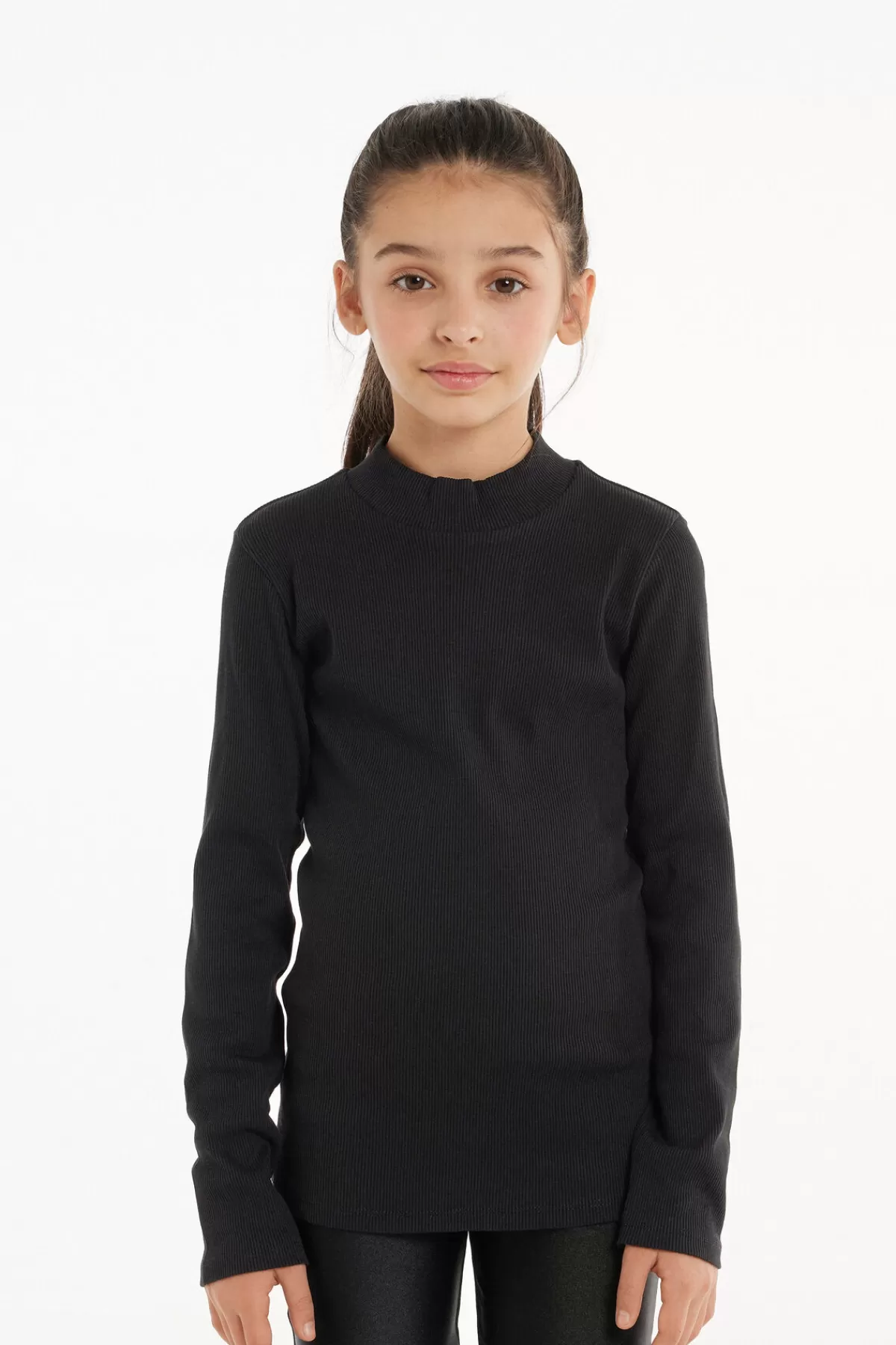 Maglietta Unisex per Neonati e Bambini 18 Mesi-8 Anni - Scollo Tondo in Trama Jacquard - Modello Confezione Rigida Tezenis - Maniche Lunghe Autunnali Comode e Morbide - Costine Elastiche Ideale per Intimo o Abbigliamento Casual