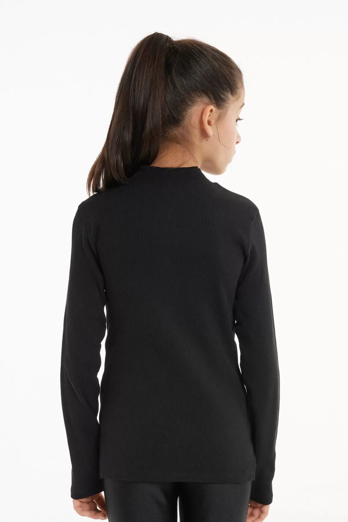Maglietta Unisex per Neonati e Bambini 18 Mesi-8 Anni - Scollo Tondo in Trama Jacquard - Modello Confezione Rigida Tezenis - Maniche Lunghe Autunnali Comode e Morbide - Costine Elastiche Ideale per Intimo o Abbigliamento Casual