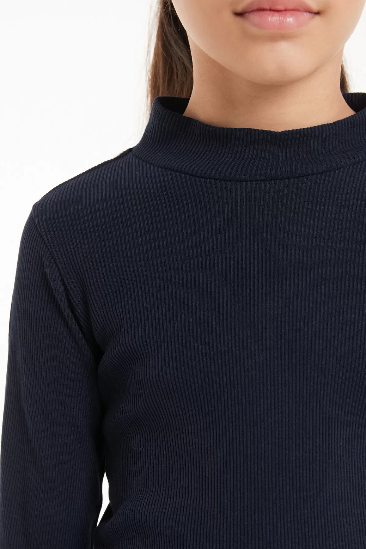 Tezenis Maglione Unisex per Bambini - Maniche Lunghe con Scollo Rotondo e Dettaglio a Righe, Morbido e Confortevole