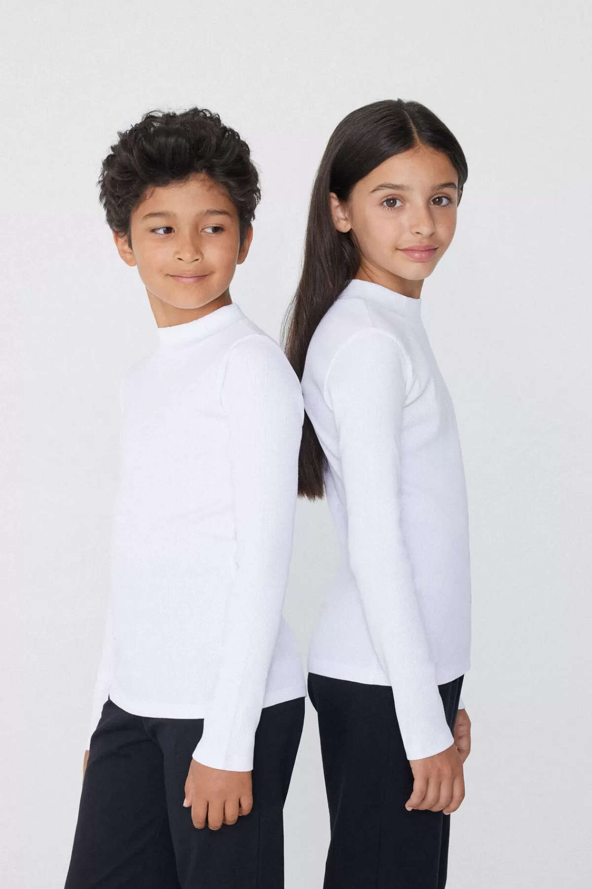 Maglione Termico Tezenis con Collo Lupetto - Intimo Morbido a Costine per Bambini, Unisex 

（：，