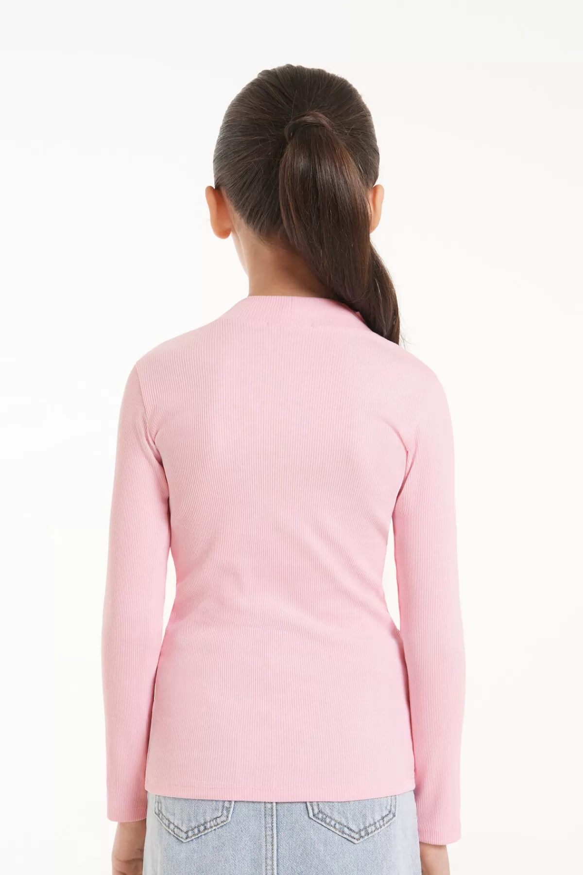 Maglione in Cotone Costine con Maniche Lunghe e Collo a Lupetto - Tezenis Unisex per Bambini
