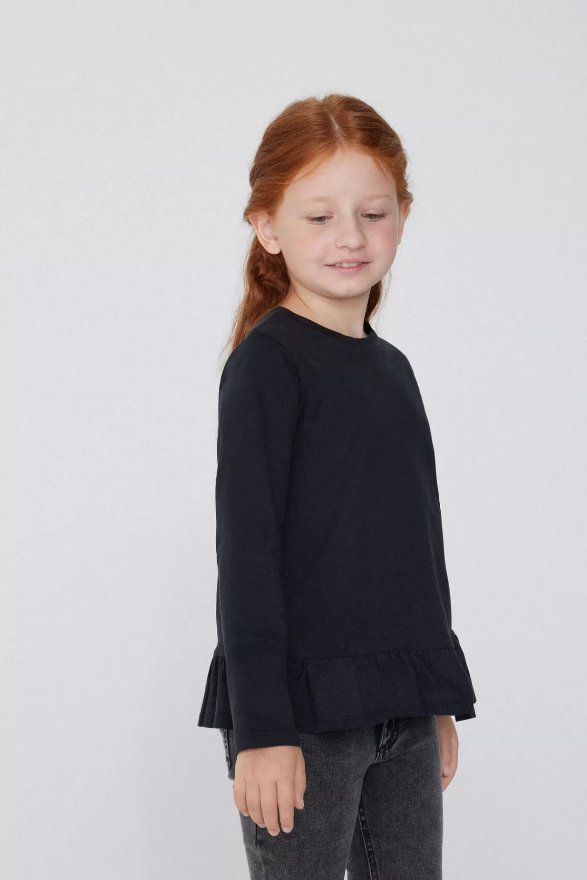 Maglia Tezenis in Cotone Morbido con Maniche Allungate e Volant Elegante - Top Stilizzato per Look Femminile