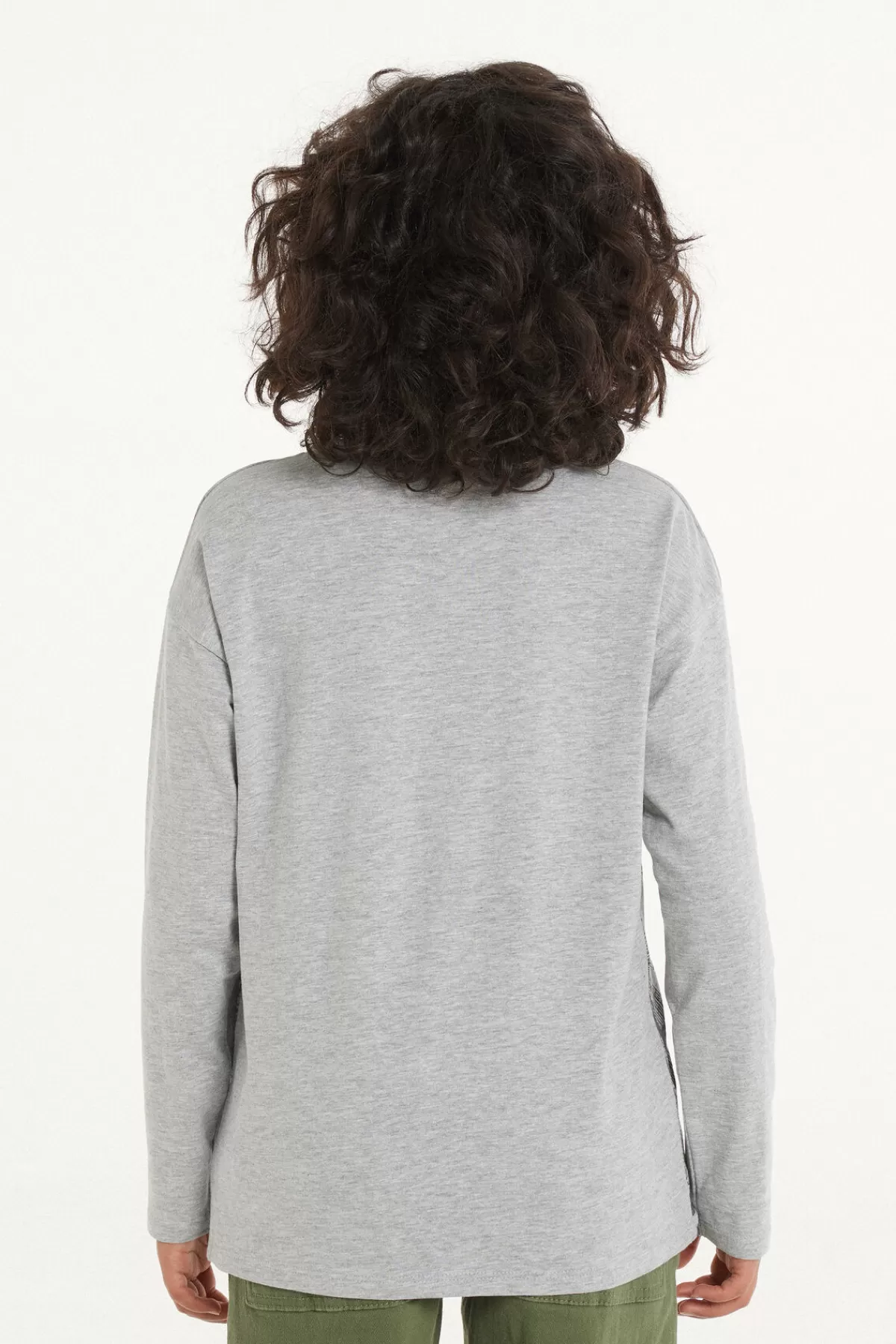 Maglione Bambino Tezenis in Puro Cotone - Felpa Girocollo con Fantasia Unica, Maniche Lunghe Morbide

(：，