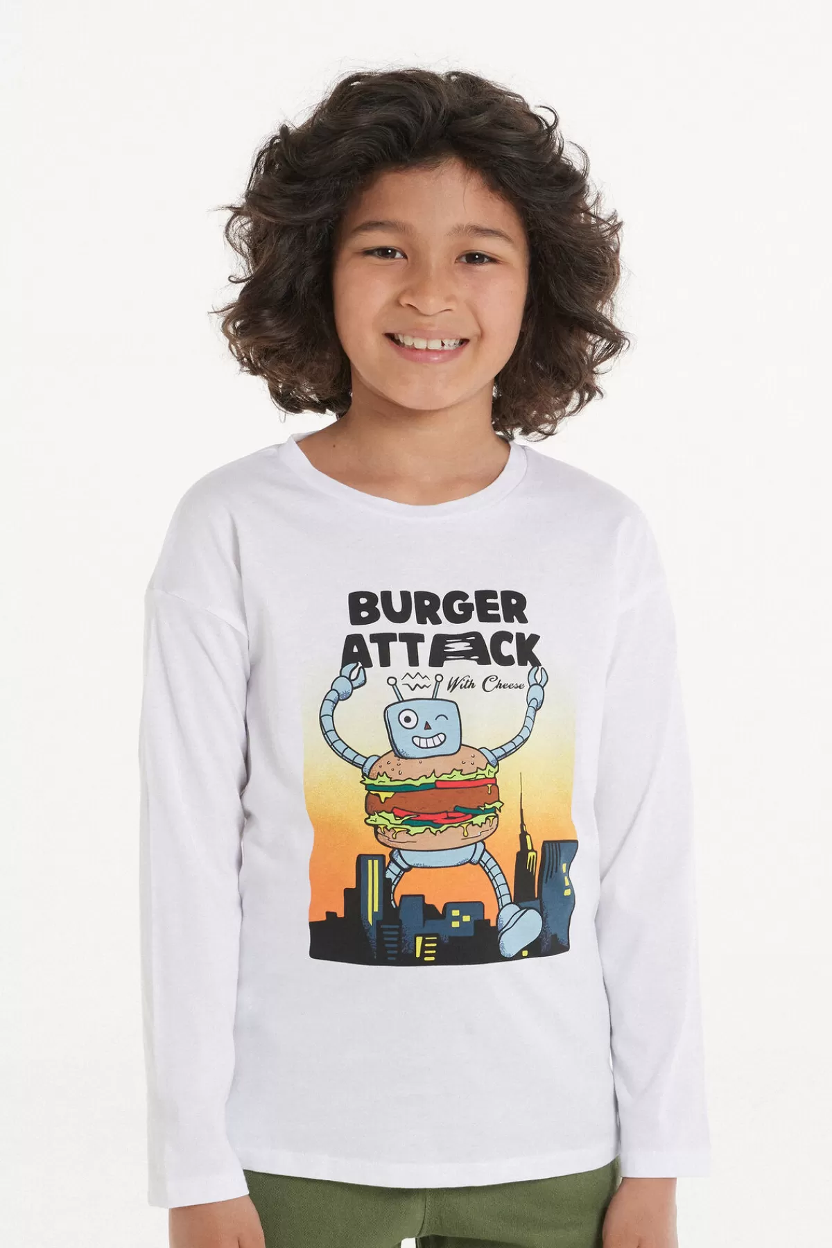 Maglia Lunga in Cotone Girocollo Tezenis per Bambini - Morbida e Confortevole per Tutto il Giorno