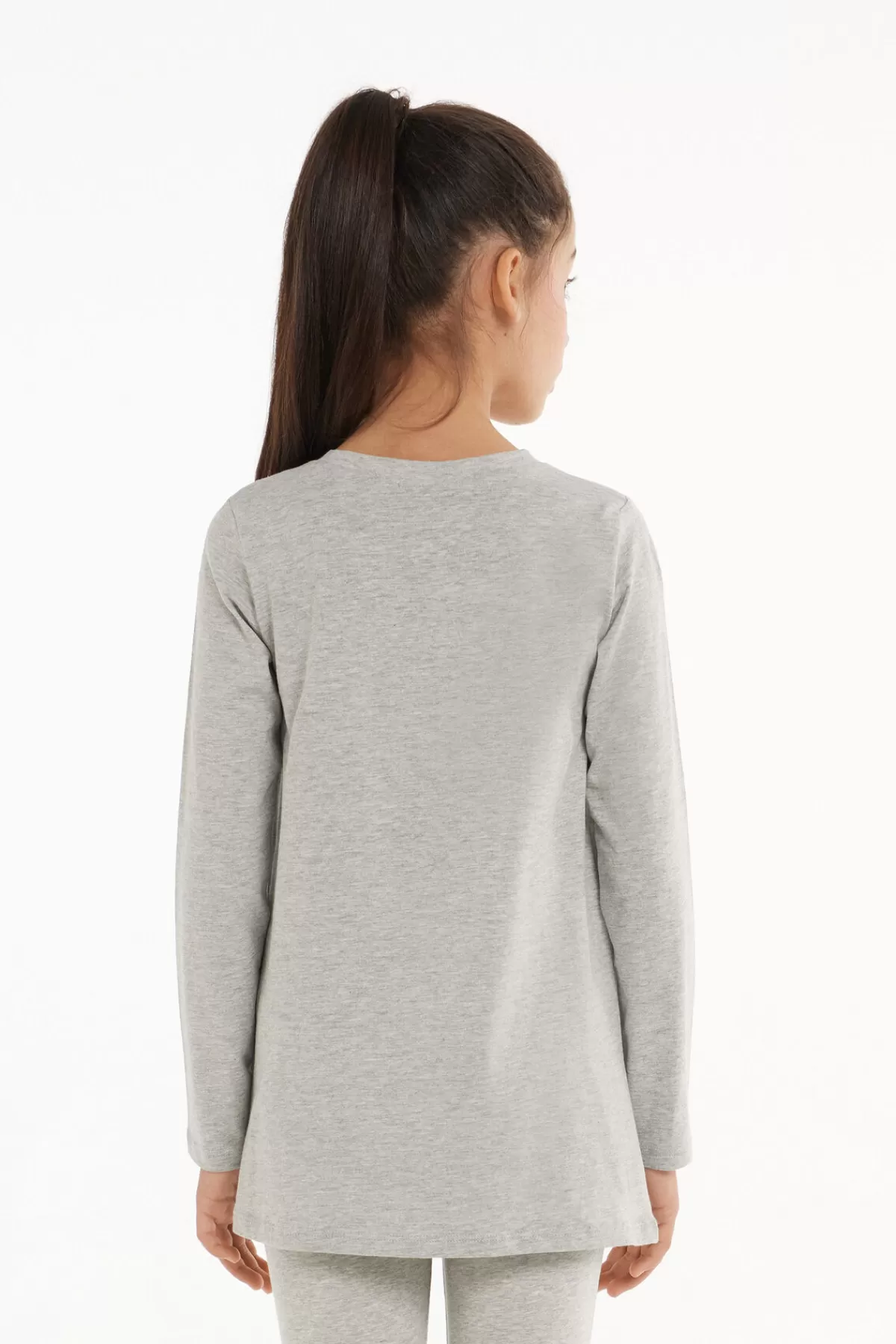 Tezenis T-Shirt in Cotone Morbido con Stampa Esclusiva - Girocollo Classico e Maniche Lunghe per Tutto il Giorno