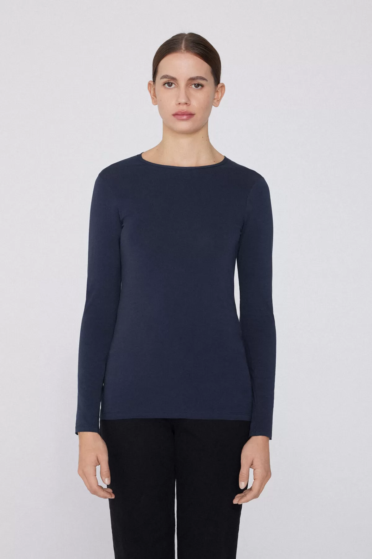 Maglia Lunga Donna in Cotone Elasticizzato con Girocollo - Tezenis Moda Casual