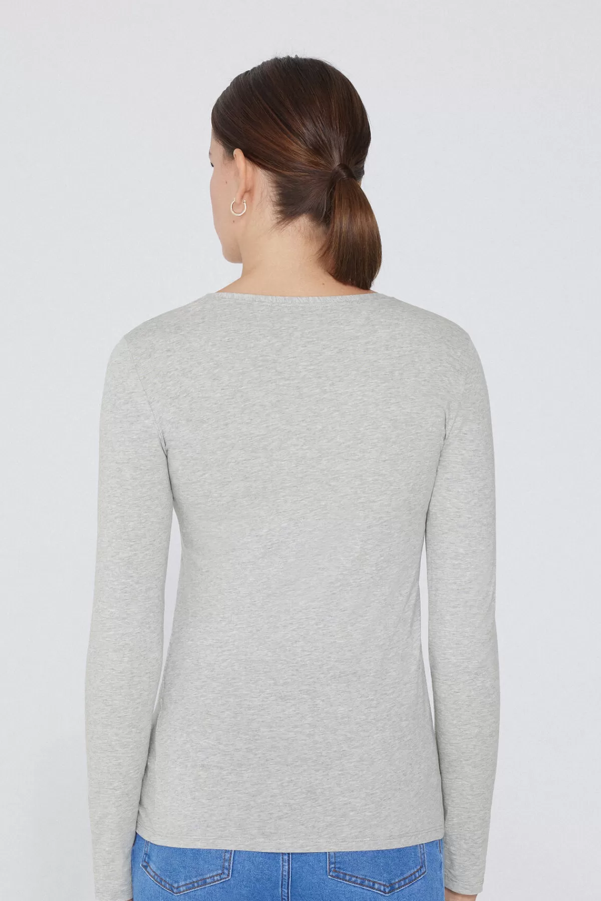 Maglieria Comoda Donna in Cotone Elasticizzato Morbido - Maglia a Maniche Lunghe con Scollo Tondo Tezenis per un Look Casual Confortevole