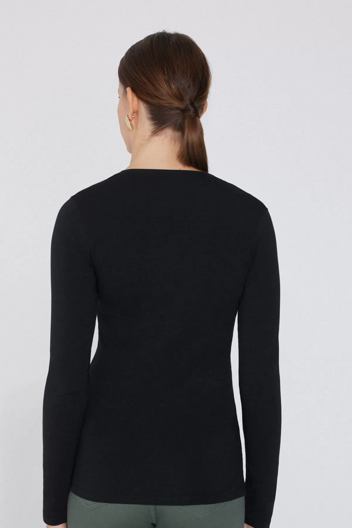 Maglione Donna con Scollo a V e Maniche Lunghe - Tessuto in Cotone Elasticizzato, Morbido e Confortevole per Autunno/Inverno | Tezenis Collection