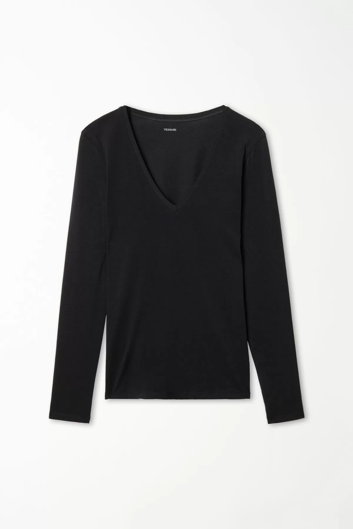 Maglione Donna con Scollo a V e Maniche Lunghe - Tessuto in Cotone Elasticizzato, Morbido e Confortevole per Autunno/Inverno | Tezenis Collection