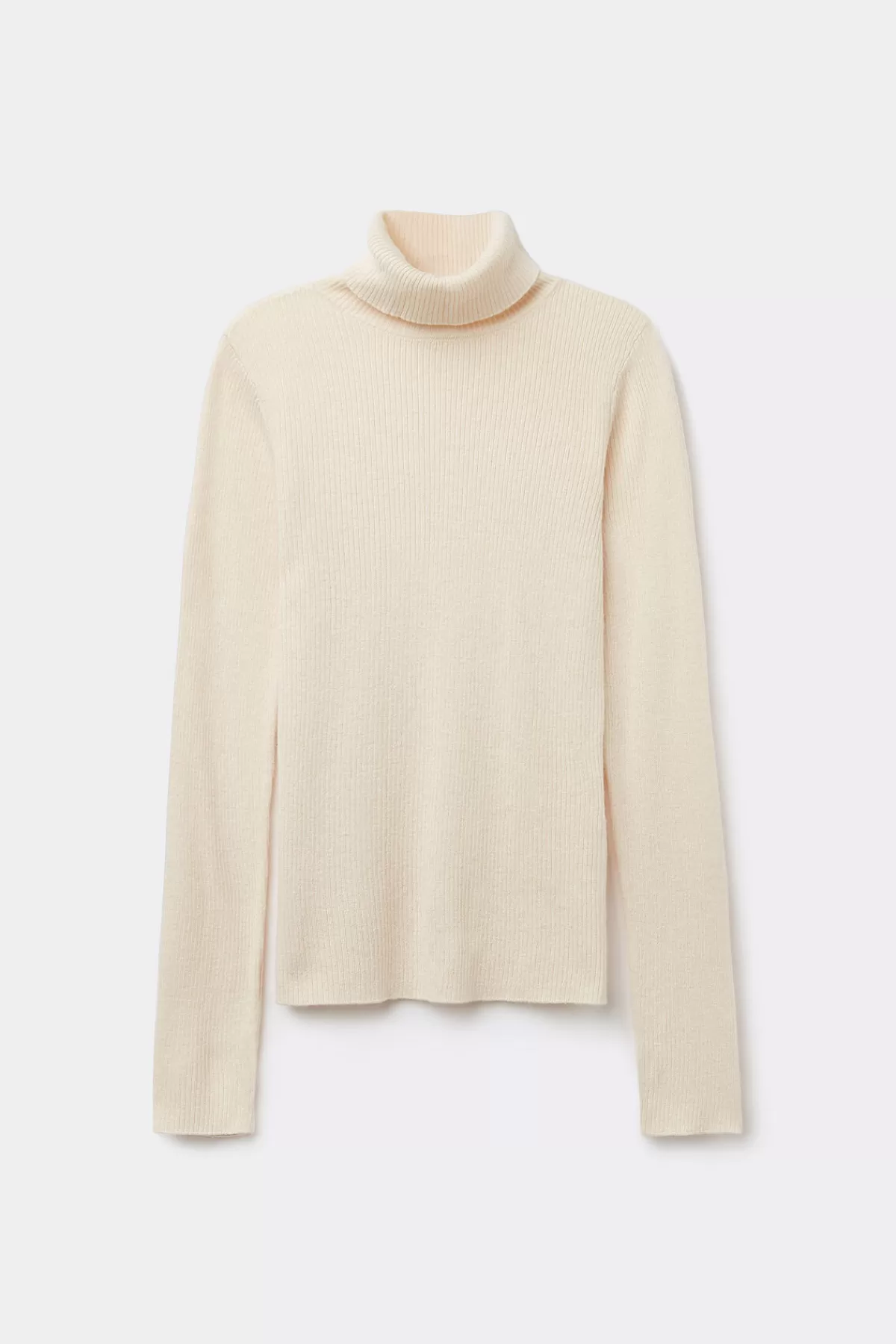Maglione Invernale Donna 2023 - Dolcevita a Manica Lunga con Coste e Lana Merino, Caldo e Morbido