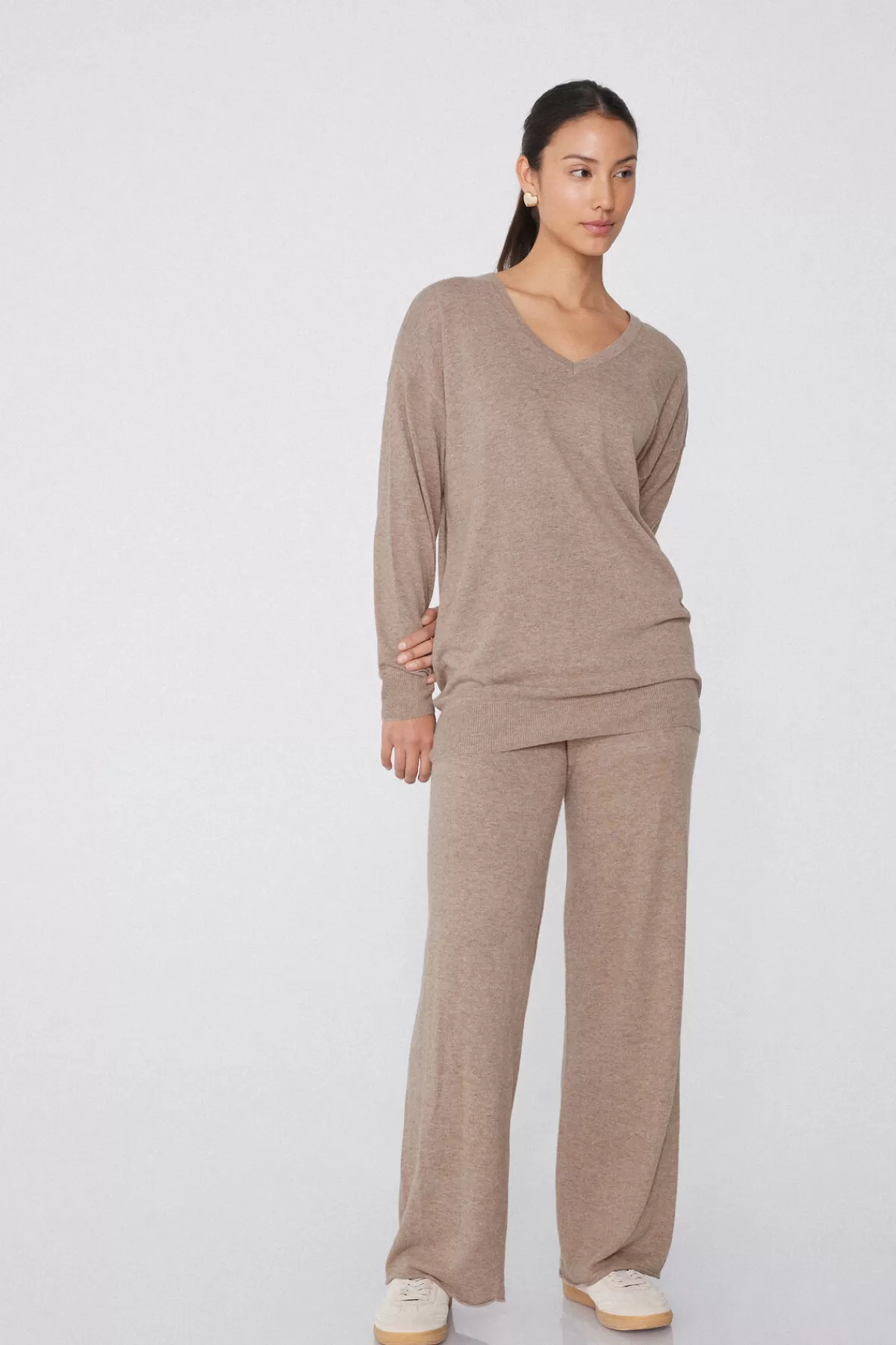 Maglione Invernale in Lana con Scollo a V Profondo e Maniche Lunghe - Intimo Termico Comodo Donna Tezenis