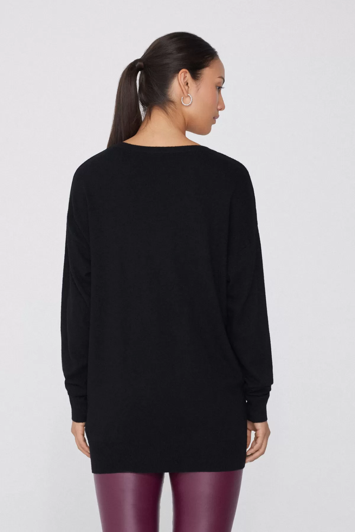 Maglione Invernale Donna con Scollo a V e Maniche Lunghe - Lana Morbida Tezenis