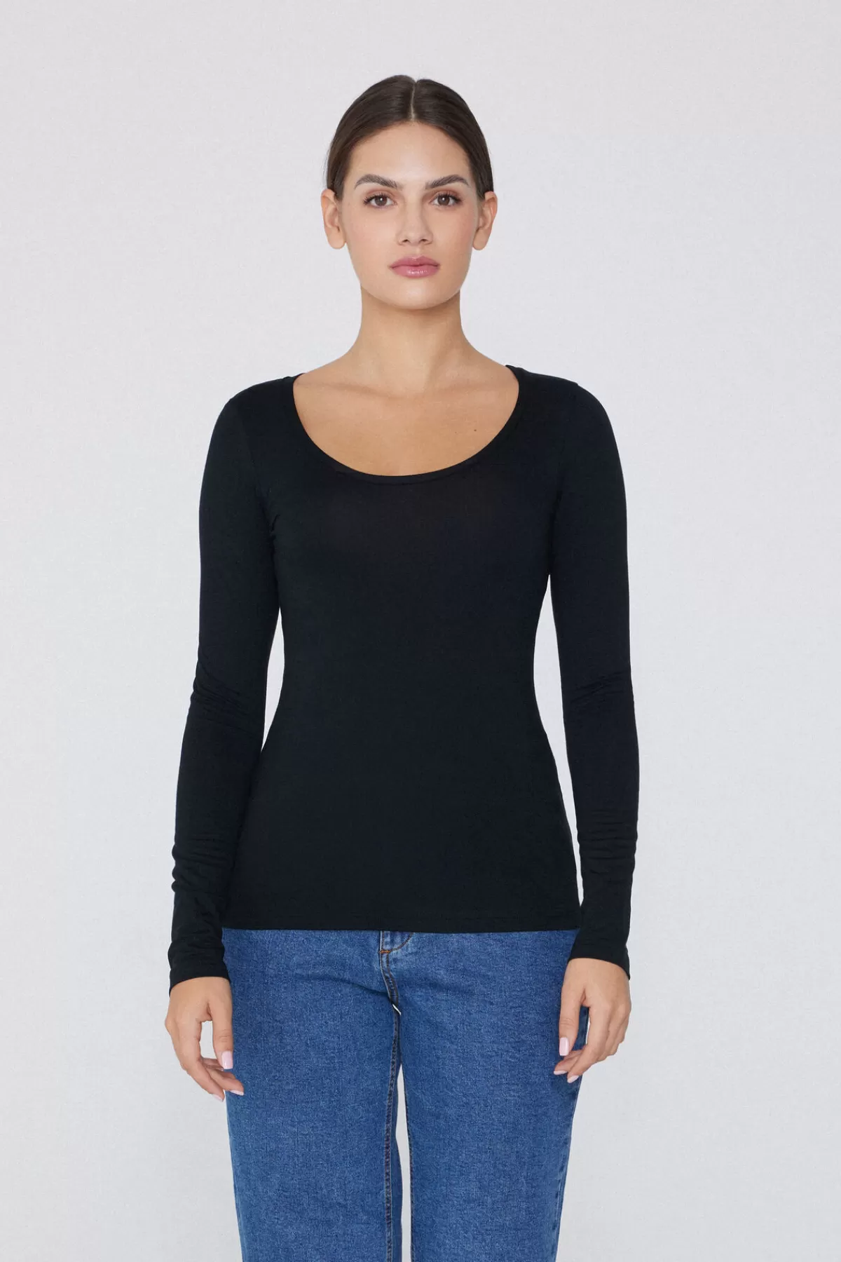 Maglione Donna con Scollo a Madonna e Maniche Lunghe - Viscosa Morbida di Tezenis