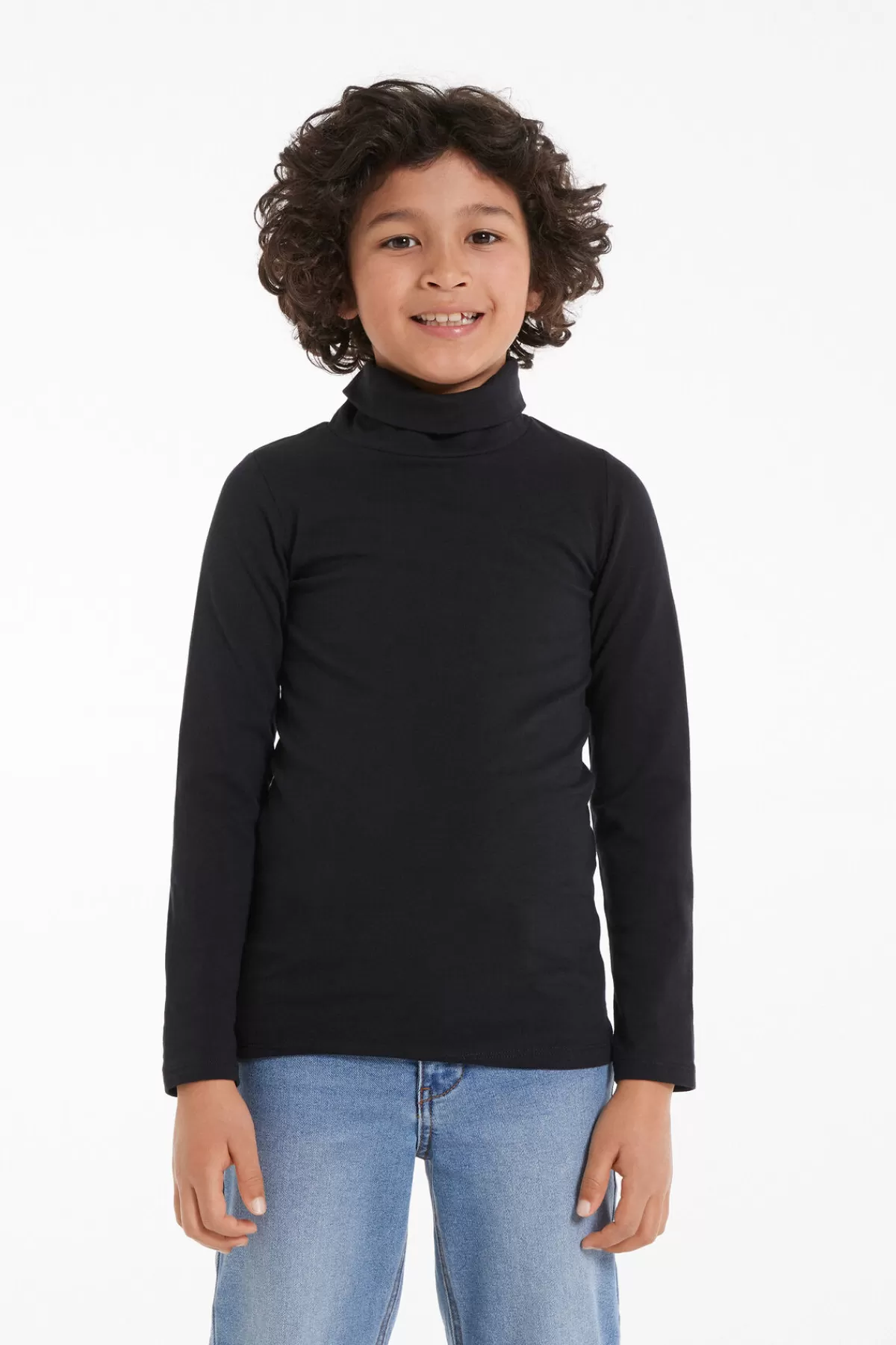 Tezenis Maglia Termica Unisex per Bambini con Collo Alto e Maniche Lunghe - Intimo Caldo e Morbido