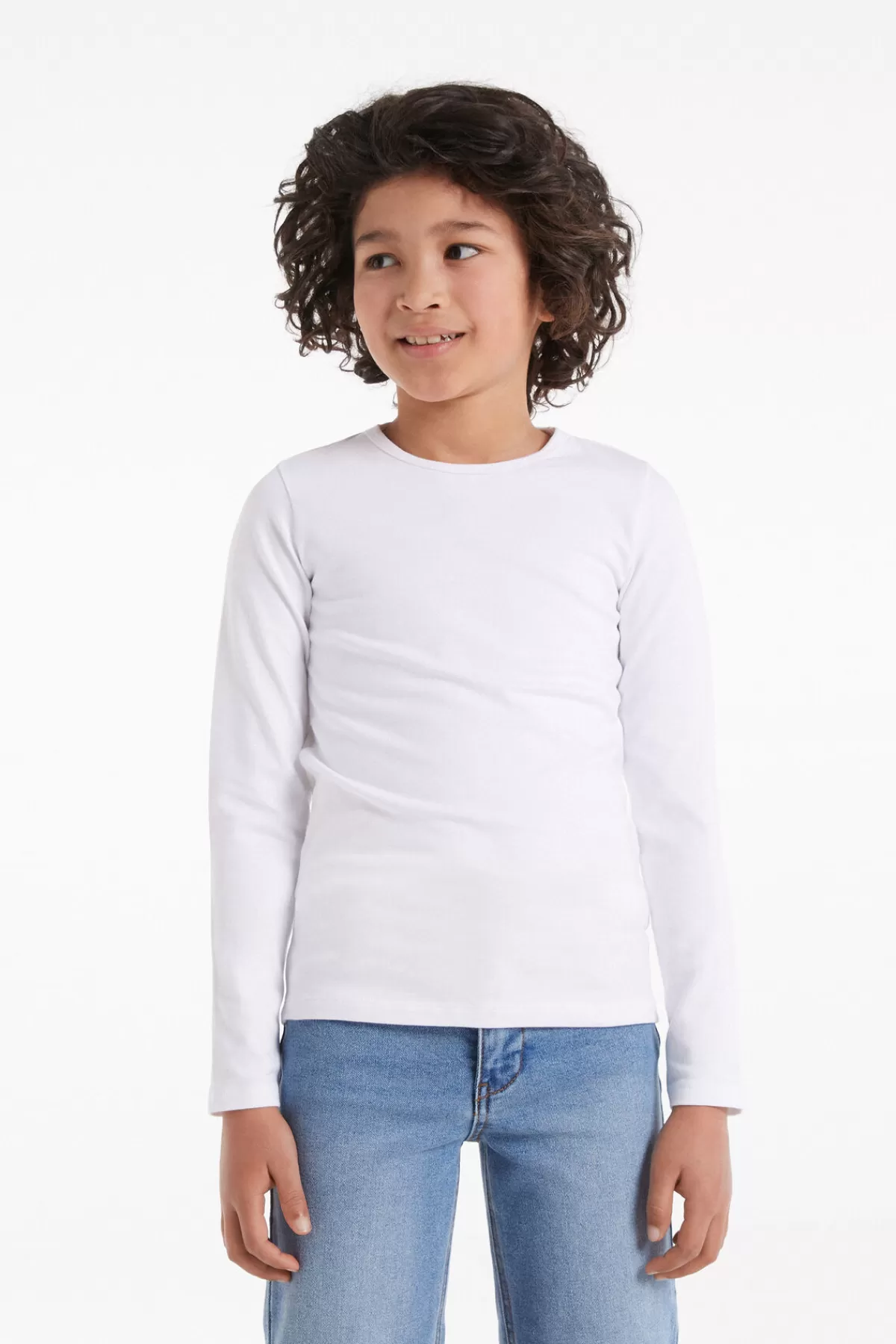 Tezenis Maglia Termica Unisex in Puro Cotone per Bambini, Girocollo Morbido e Confortevole
