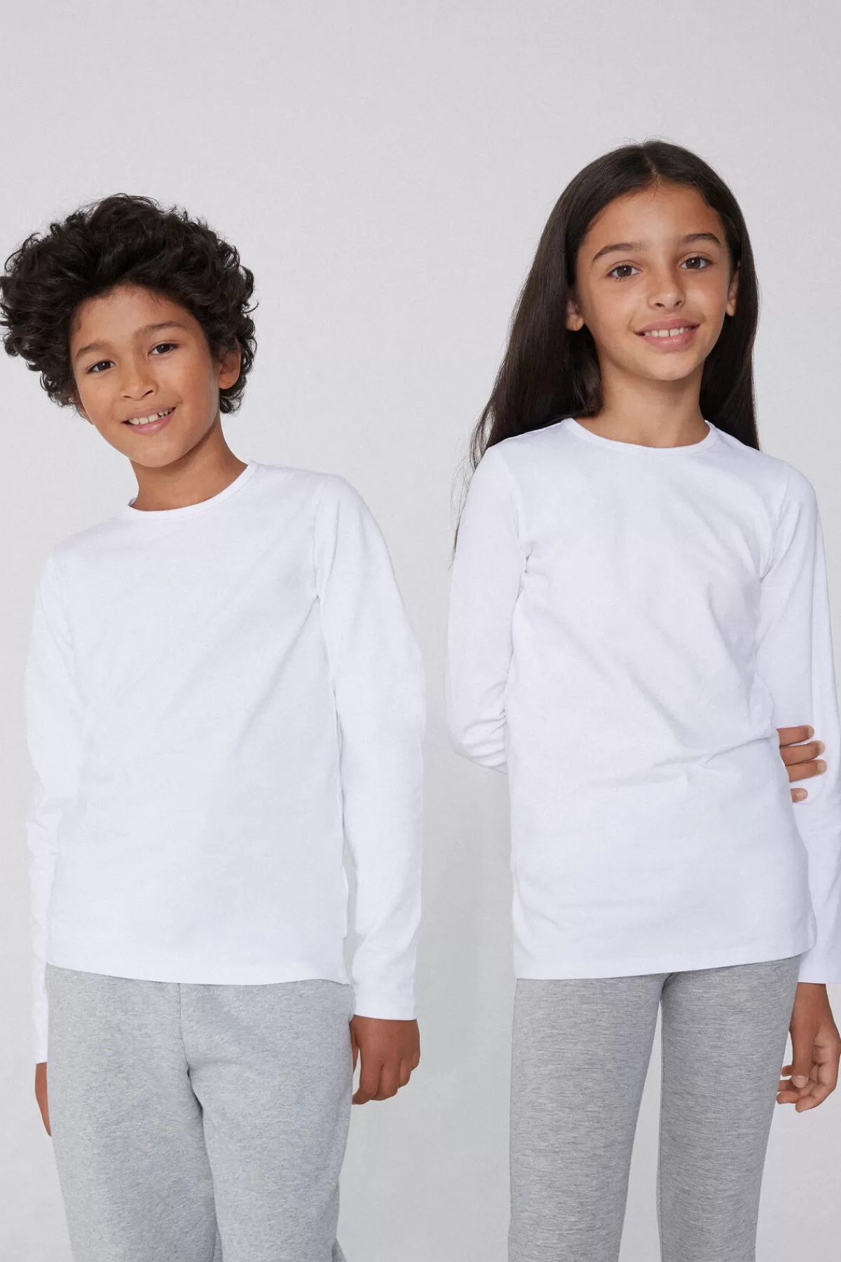 Tezenis Maglia Termica Unisex in Puro Cotone per Bambini, Girocollo Morbido e Confortevole