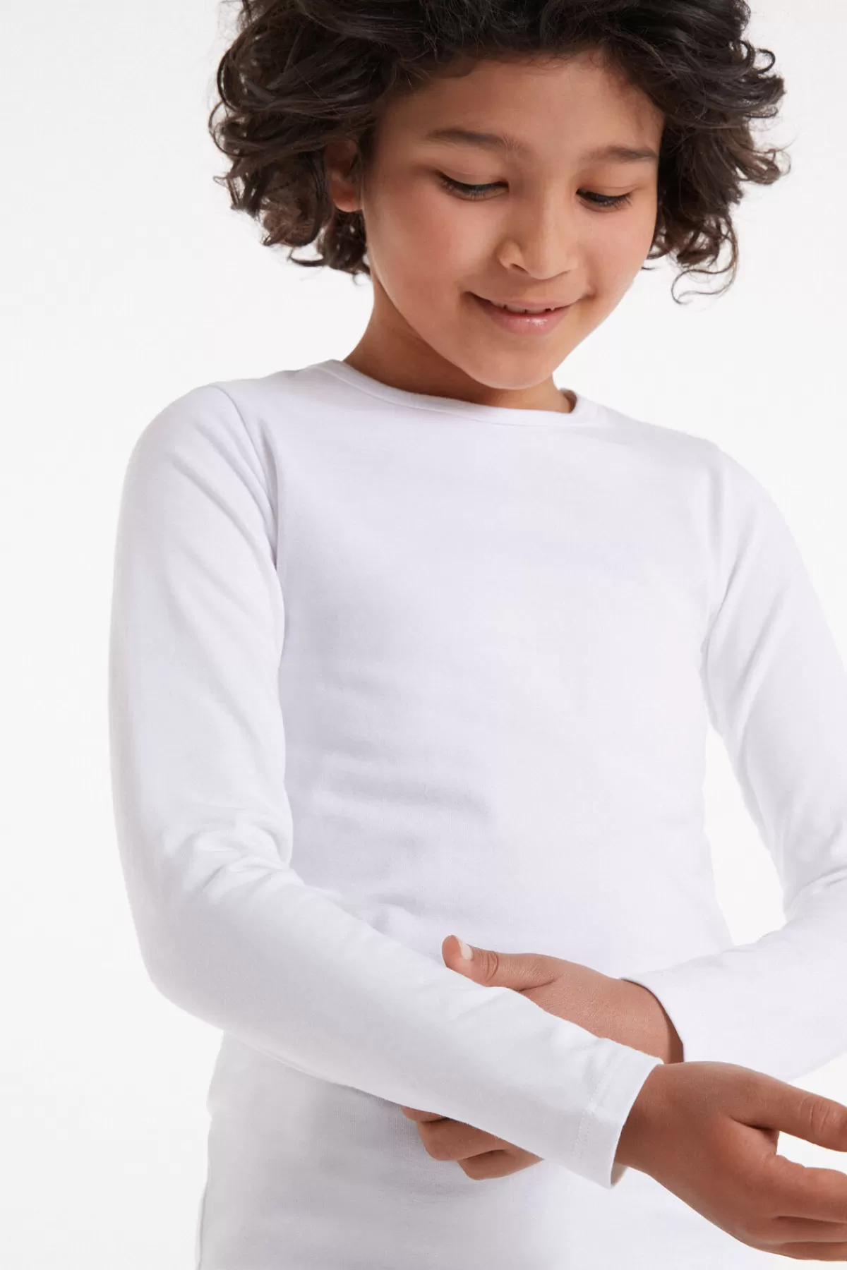 Tezenis Maglia Termica Unisex in Puro Cotone per Bambini, Girocollo Morbido e Confortevole