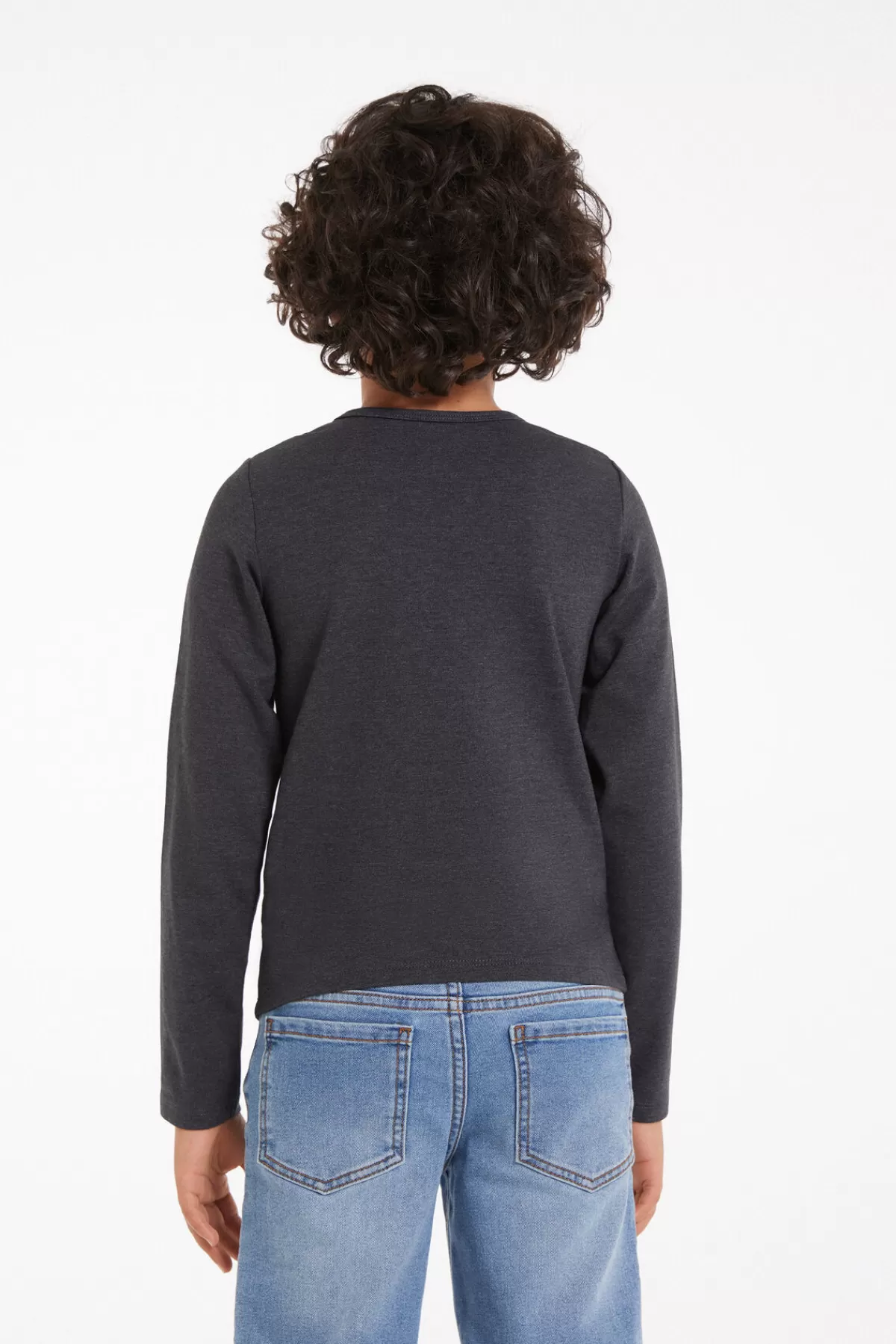 Maglia Termica Unisex in Puro Cotone per Bambini, Girocollo Comodo e Morbido - Tezenis Junior Collection. Perfetta per Stagioni Fredde, Ideale per Gioco e Relax con Taglio Morbido e Traspirante.