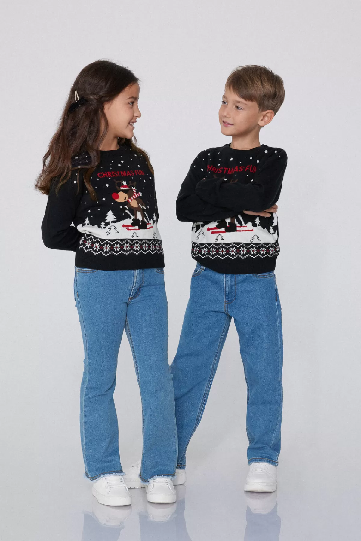 Maglioncino Natalizio Unisex Bambini Tezenis - Girocollo Morbido con Fantasia Festiva