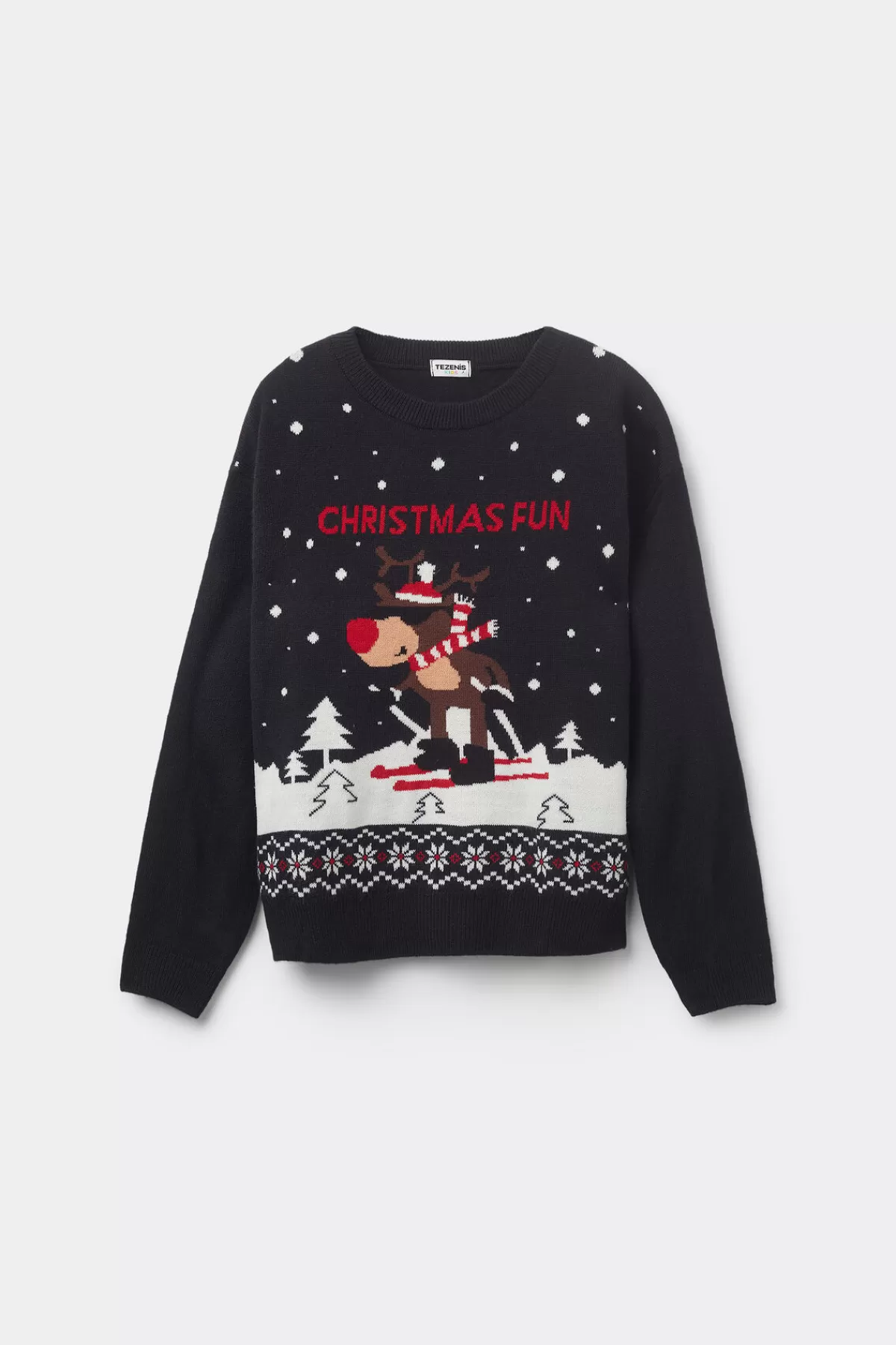 Maglioncino Natalizio Unisex Bambini Tezenis - Girocollo Morbido con Fantasia Festiva