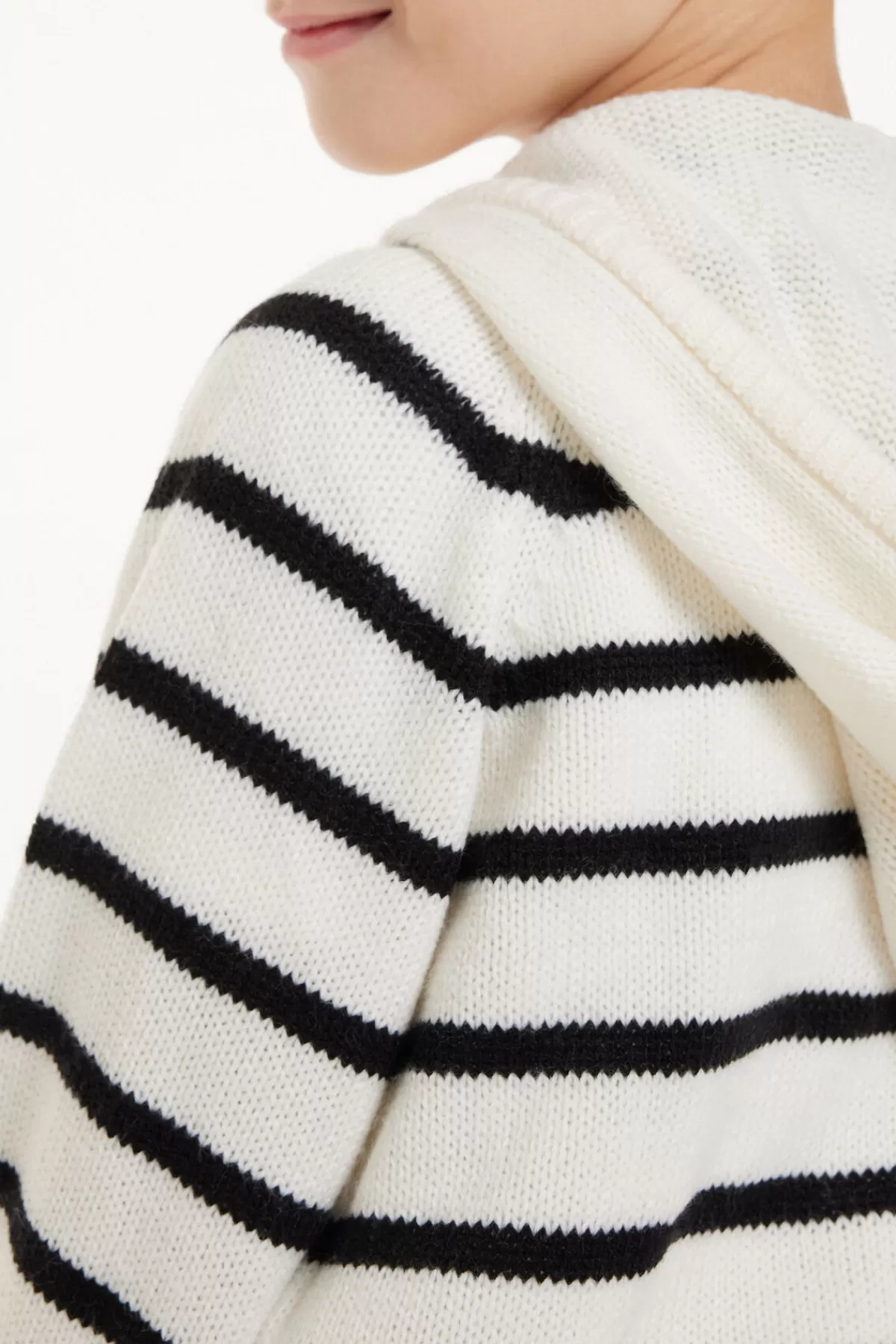 Feliclò con Cappuccio Tezenis - Maglioncino Bambino in Trama Rigata per Inverno Accogliente