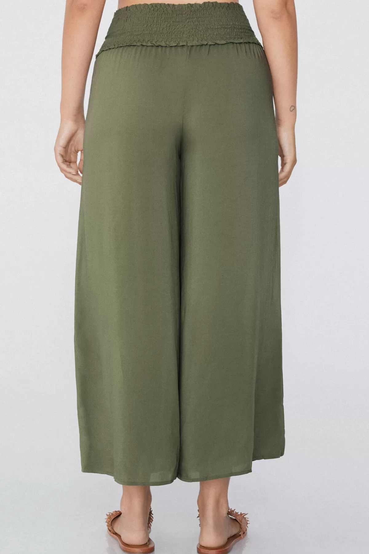 Pantaloni Tezenis Donna in Tessuto Punto Smock Con Ricamo - Stile Casual Comodo con Design a Piega Perfetti per l'Estivo