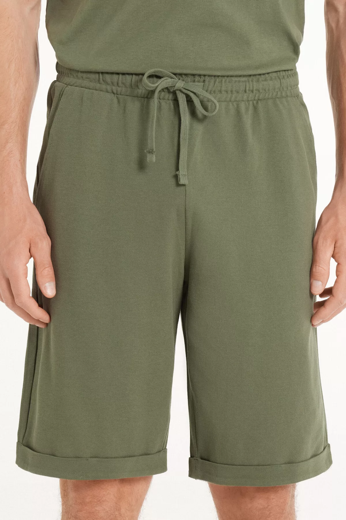 Tezenis Pantaloncini Uomo Estate - Shorts in Piquet Leggeri con Trama Fresca