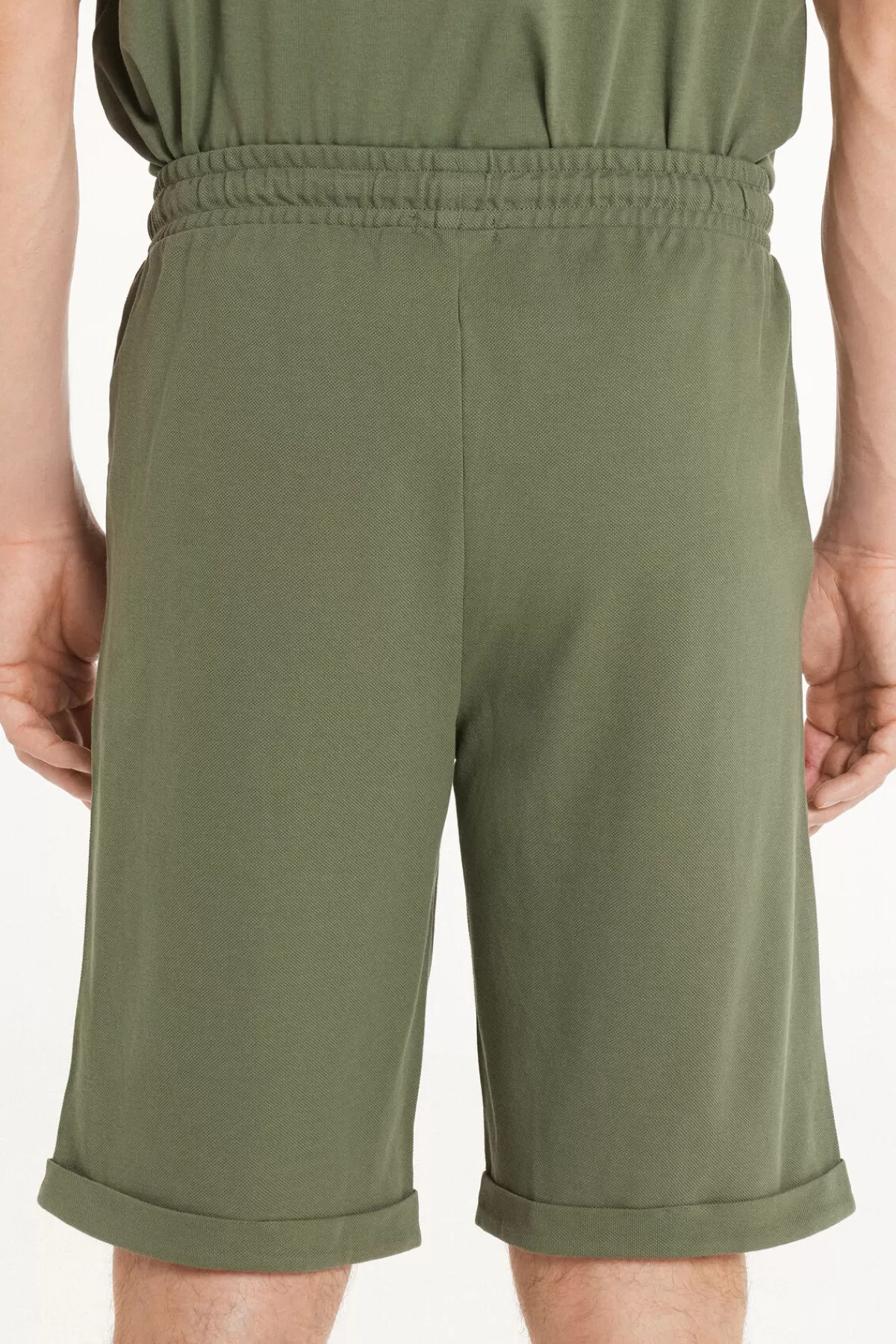 Tezenis Pantaloncini Uomo Estate - Shorts in Piquet Leggeri con Trama Fresca