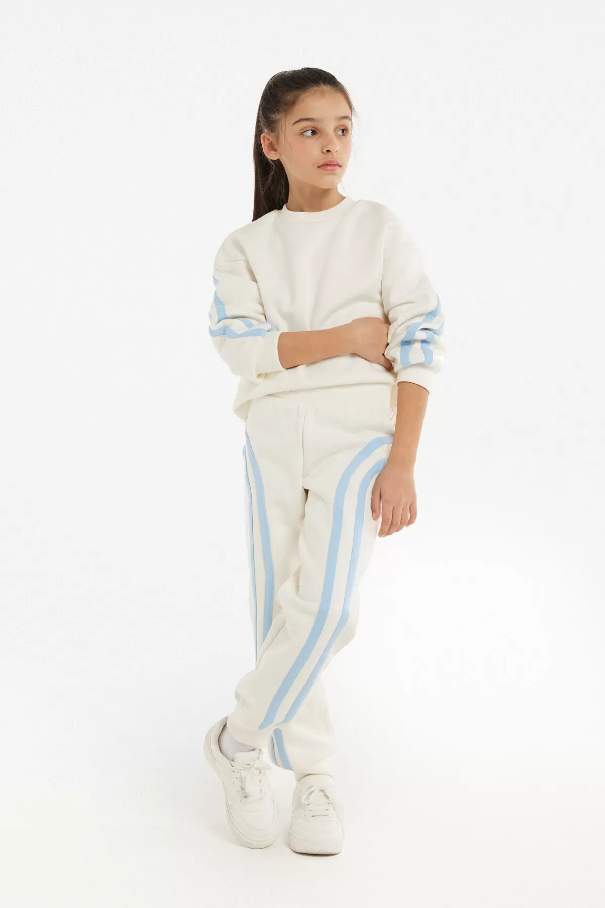Pantaloni Lunghi Morbidi con Design a Righe Laterali - Felpa Spessa per Comfort Totale Tezenis