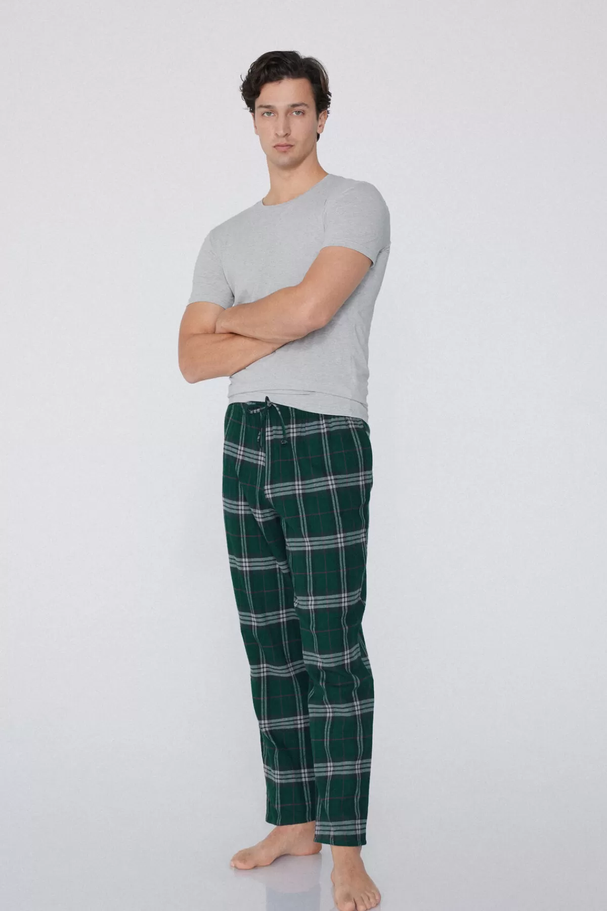 Pantaloni Eleganti Autunno/Inverno Tezenis per Uomo - Tessuto Flanella Morbida, Comodi e Stilosi