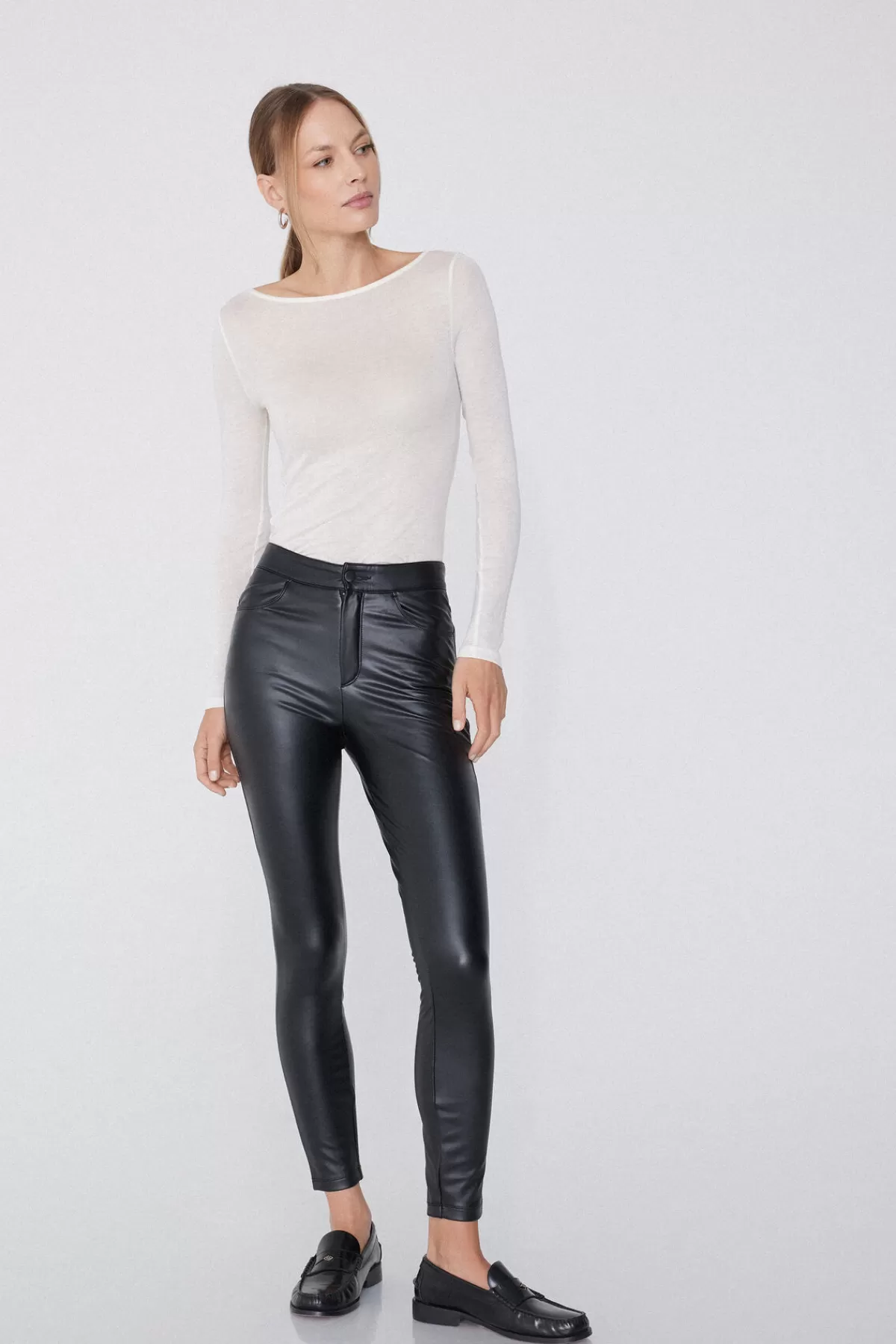 Pantaloni Termici Tezenis Donna con Tasche in Finta Pelle - Comodi e Alla Moda per Inverno