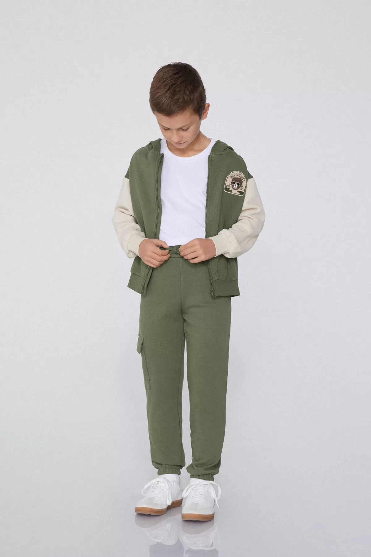 Tezenis Pantaloni Cargo Lunghe per Ragazzi in Morbido Felpa - Tasche Funzionali e Design Confortevole