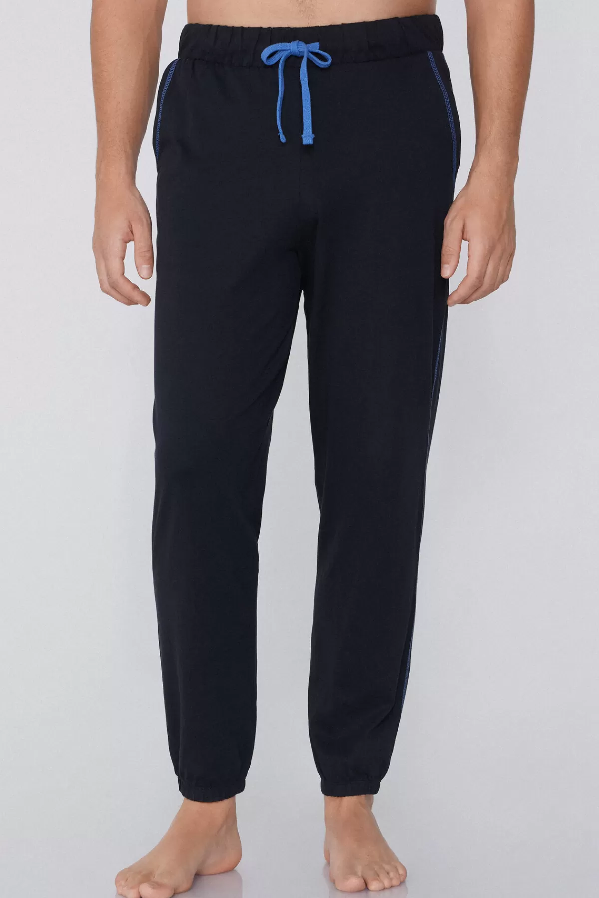 Tezenis Pantaloni Uomo Confortevoli in Cotone Morbido con Cuciture a Contrasto - Ideali per Look Casual e Stile Quotidiano