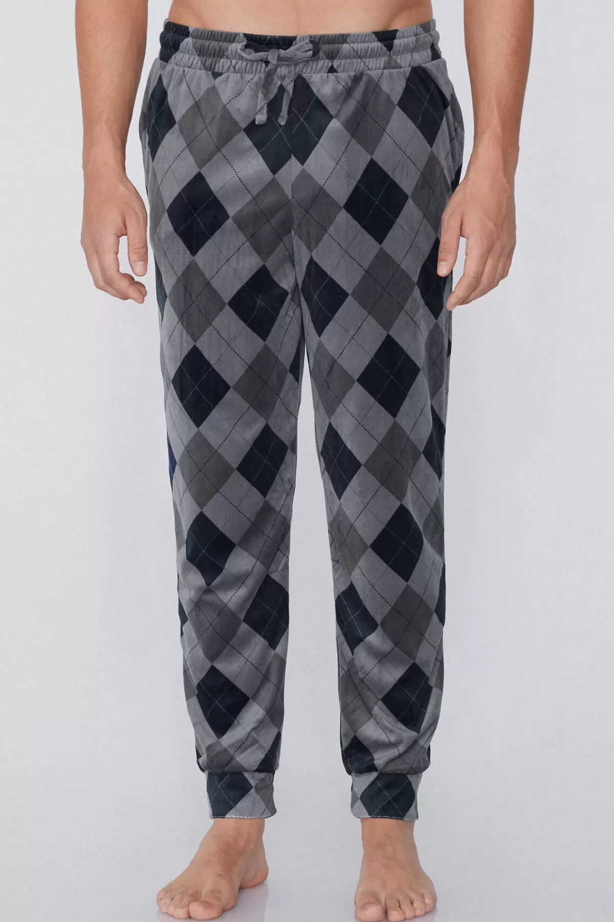 Tezenis Pantaloni Morbidi Uomo a Polsino - Micropile Invernale Comodo per Look Casual Elegante