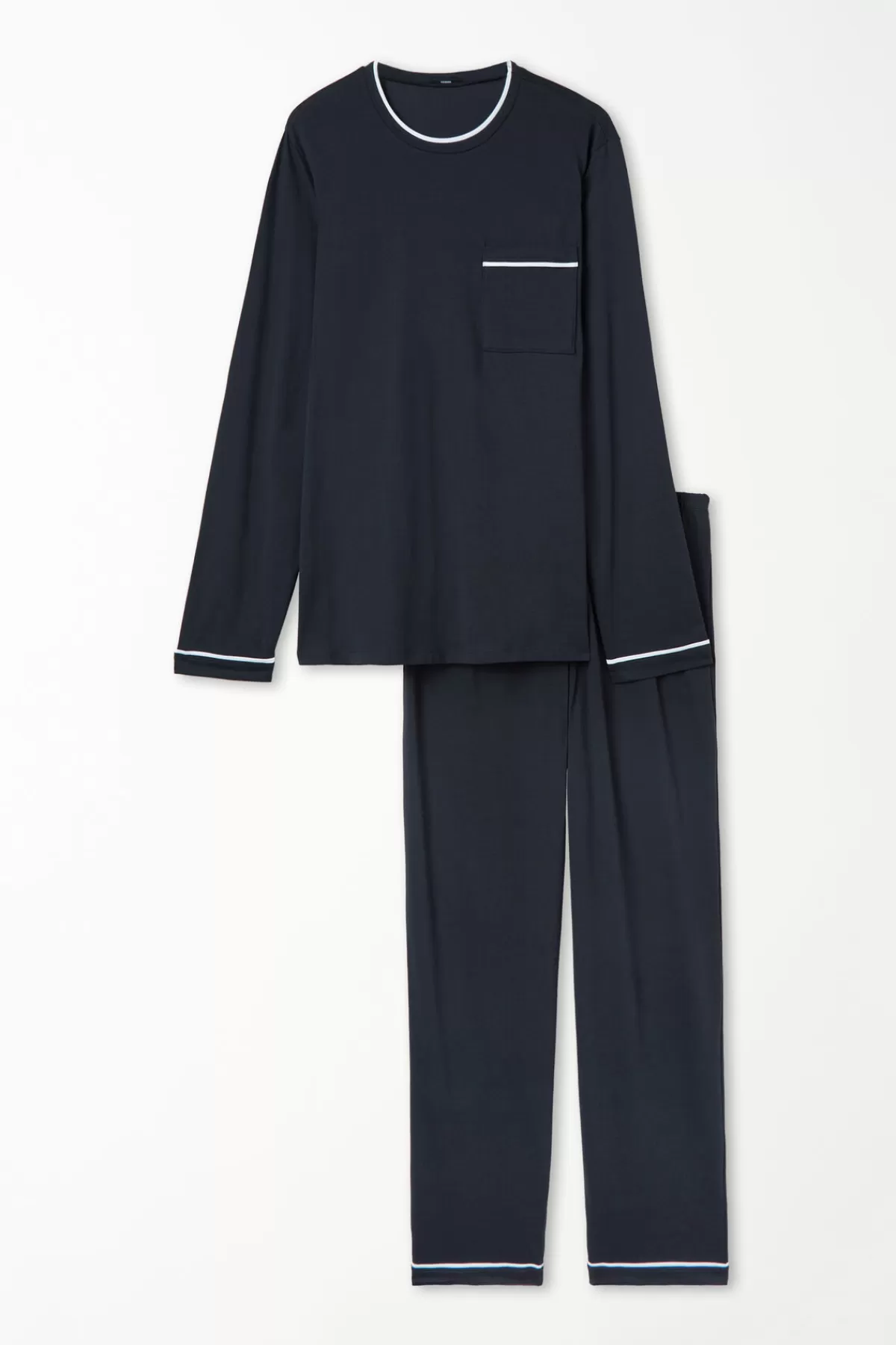 Pigiama Invernale Uomo con Maniche Lunghe - Cotone Morbido e Design Elegante | Collezione Tezenis