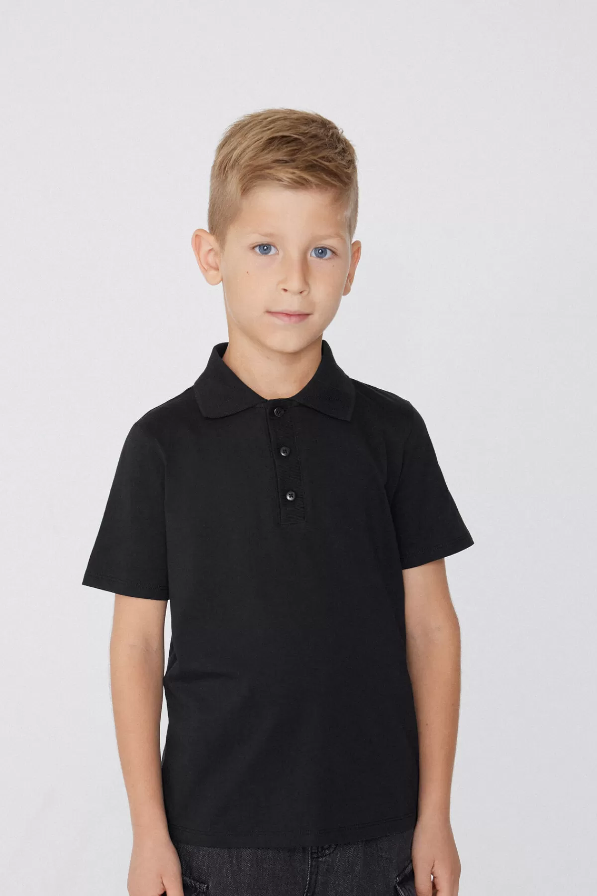 Polo Tezenis Manica Corta in Cotone Naturale per Bambini