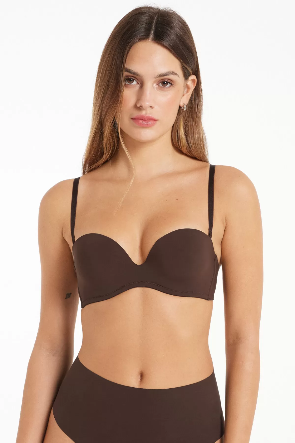 Tezenis Reggiseno Imbottito New York - Fascia Morbida in Microfibra Ultra Confort per Donna