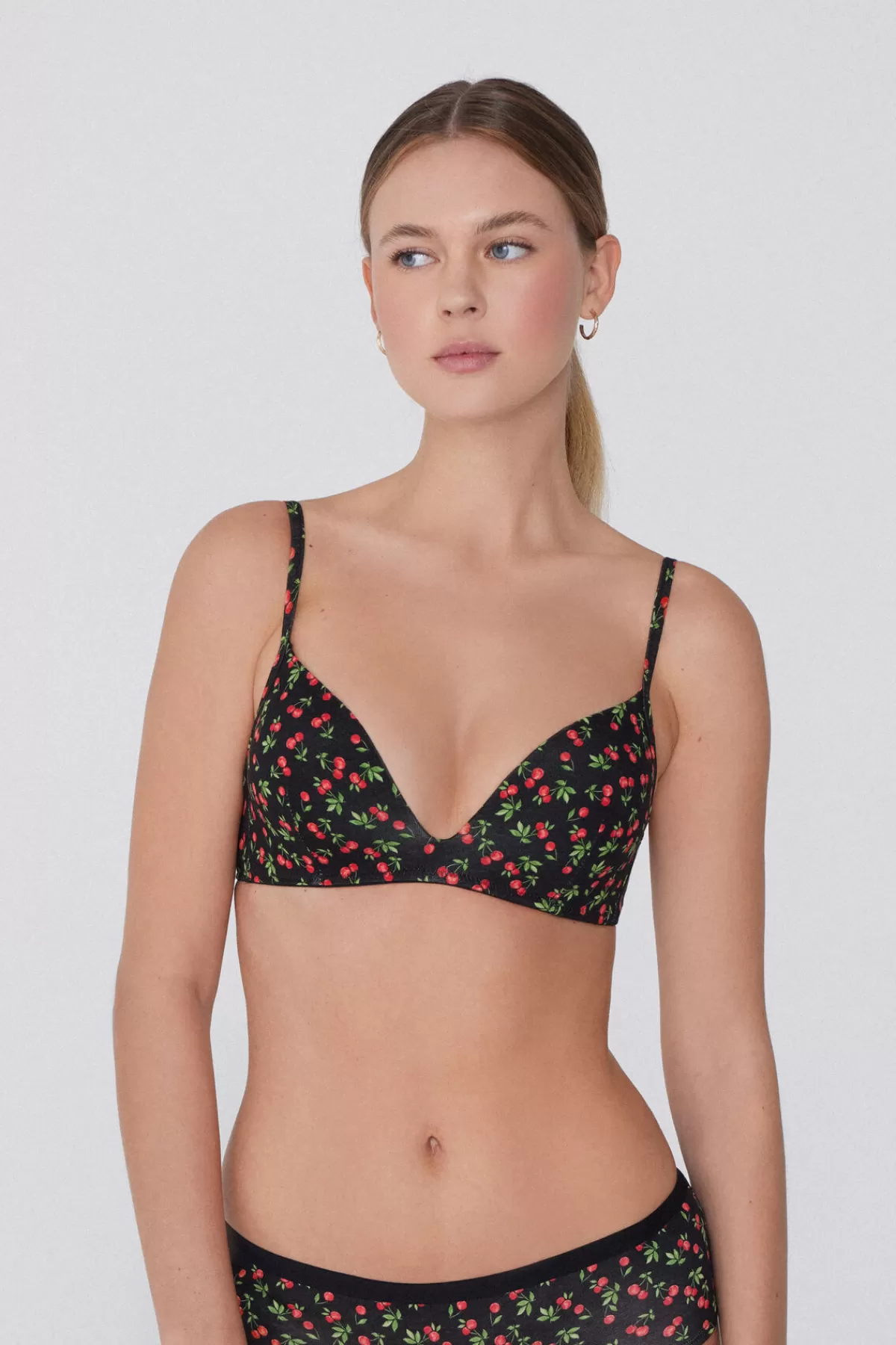 Reggiseno Confortevole in Cotone Stampato London - Design Moderno Tezenis Donna

(：，