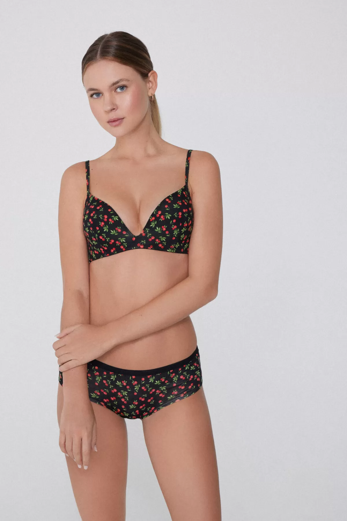 Reggiseno Confortevole in Cotone Stampato London - Design Moderno Tezenis Donna

(：，