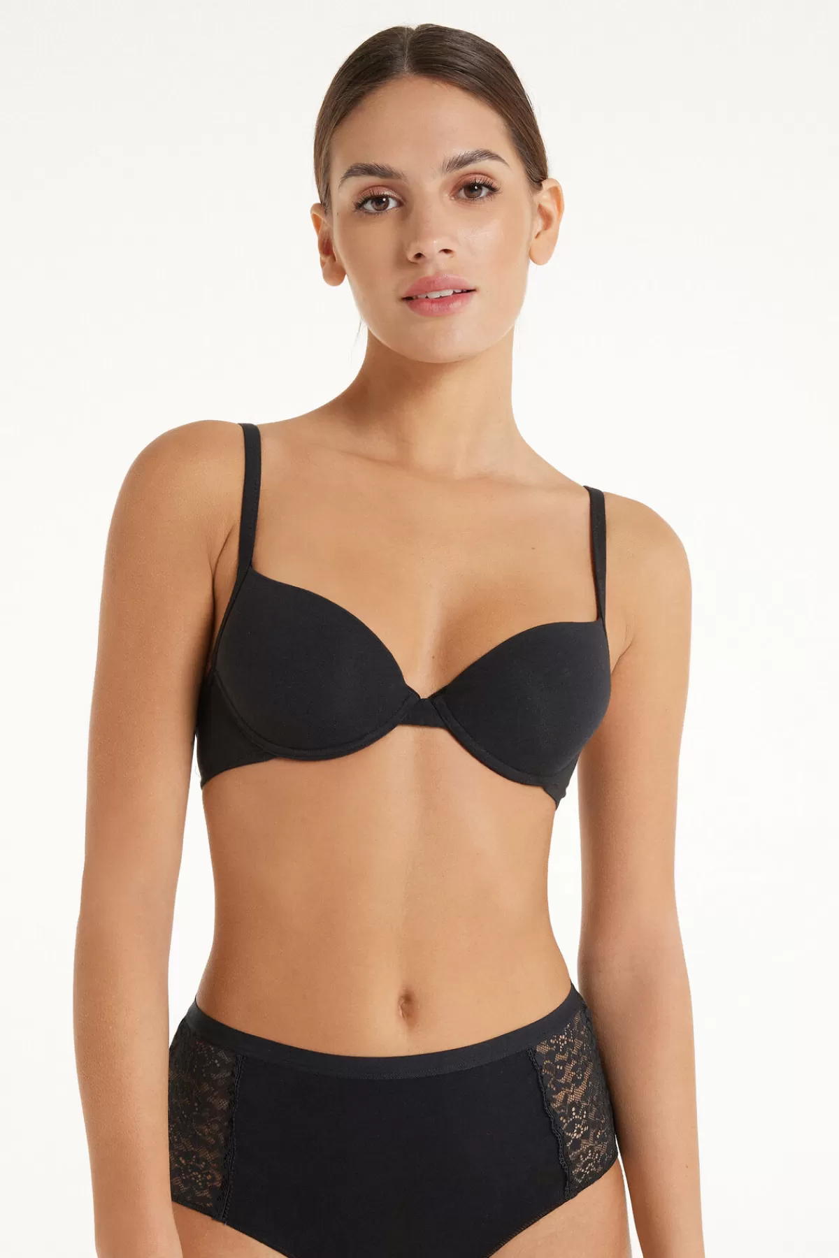 Tezenis Reggiseno Effetto Lift Naturale in Puro Cotone - Modello Athens per Forme Delicate e Confort Morbido