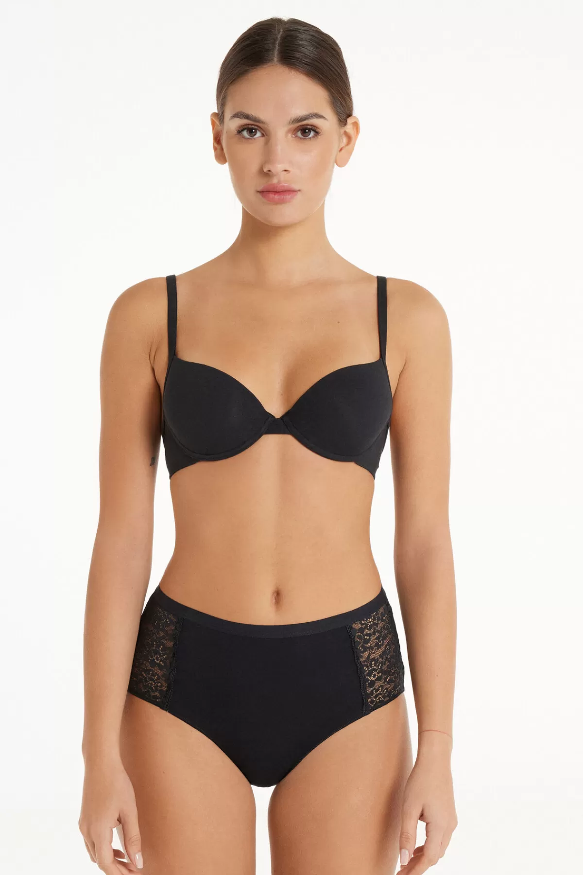 Tezenis Reggiseno Effetto Lift Naturale in Puro Cotone - Modello Athens per Forme Delicate e Confort Morbido