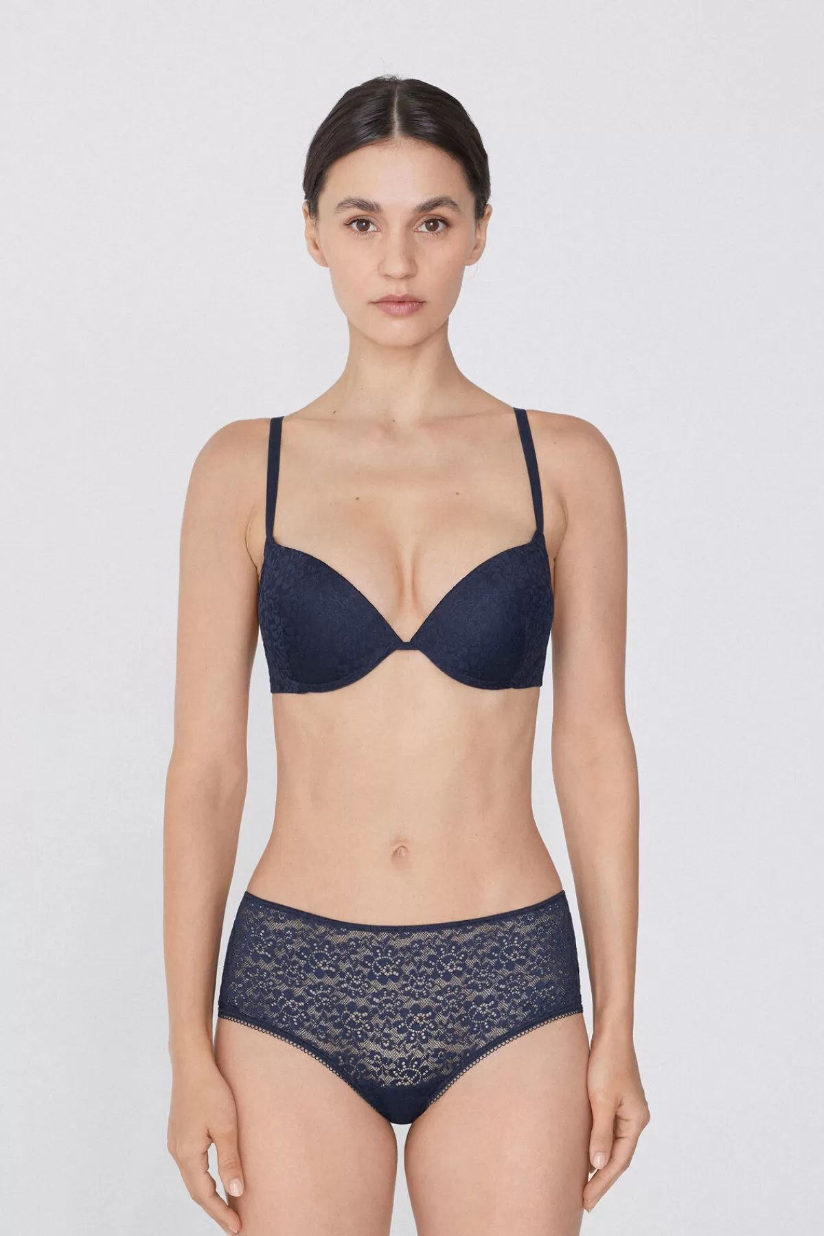 Tezenis Reggiseno Donna Effetto Push-up con Pizzo Rigenerato - Design Esclusivo Los Angeles Style