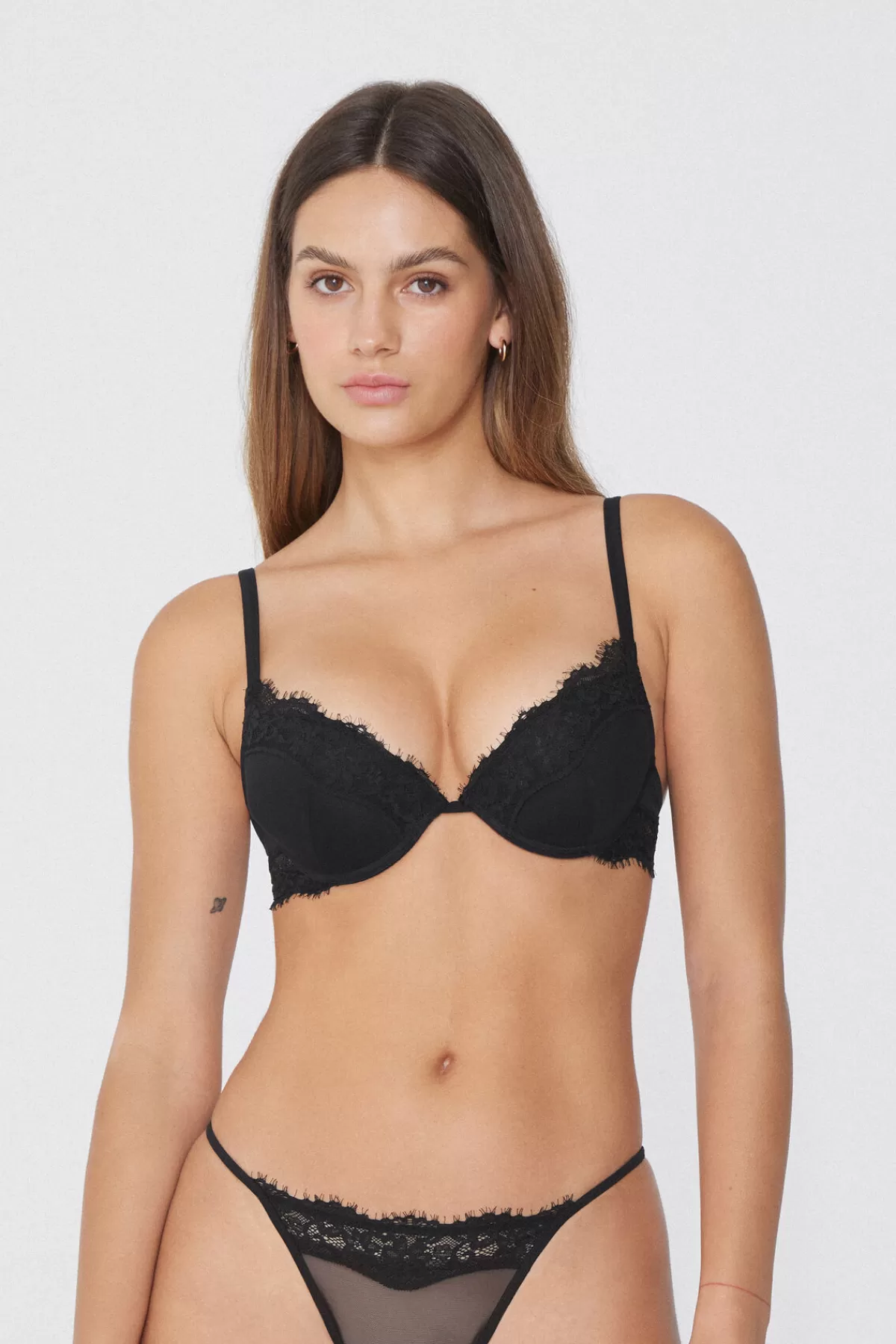 Tezenis Reggiseno Donna Effetto Super Scollato - Tulle Delicato con Rinforzo LA Style