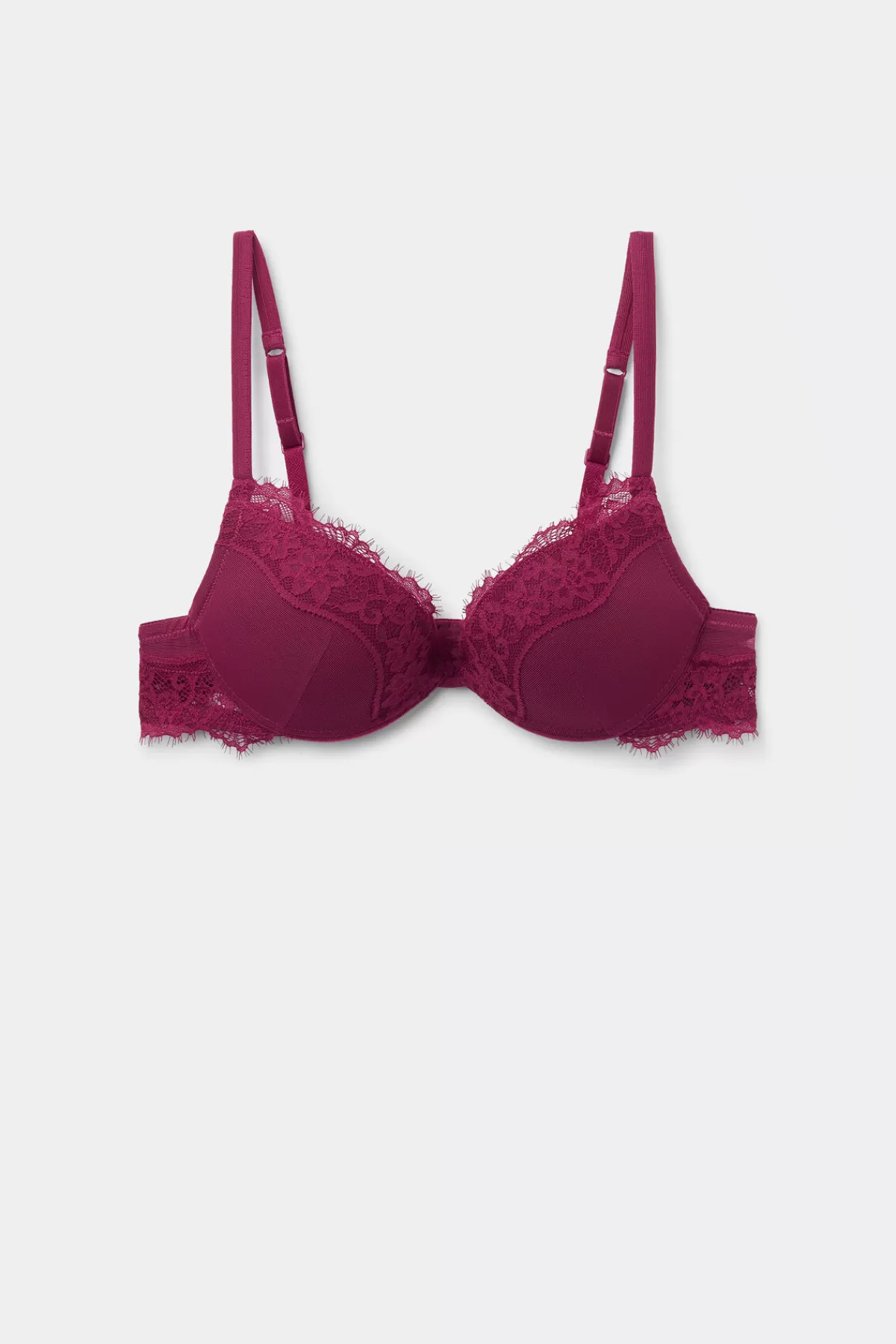 Tezenis Reggiseno Elevatore con Pizzo - Tulle Soffice Stile Los Angeles per Donna