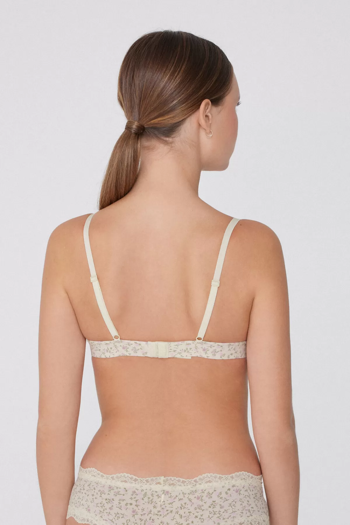Tezenis Reggiseno Triangolo Donna con Stampa Floreale - Microfibra Comoda Collezione Lisbon per il Comfort Quotidiano
