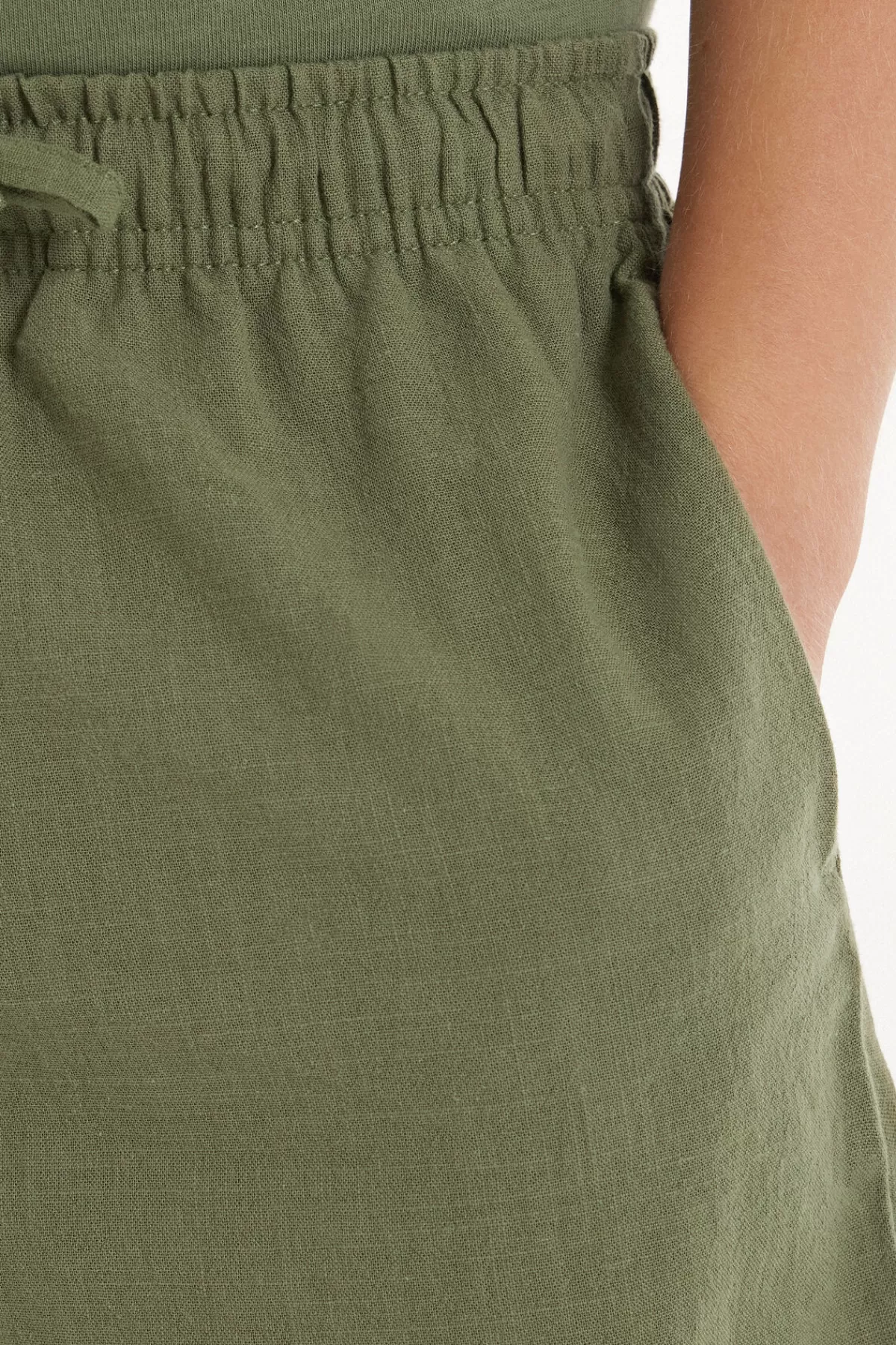 Tezenis Pantaloncini Estivi in Puro Cotone con Regolazione Vita - Ultraleggeri per Bambini

(：，，