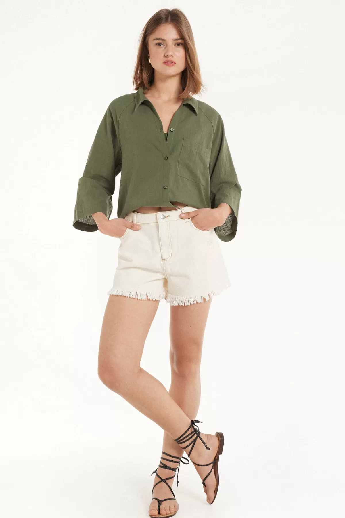 Denim Frangiati a Gamba Corta Donna - Shorts Casual Tezenis per Look Effortless