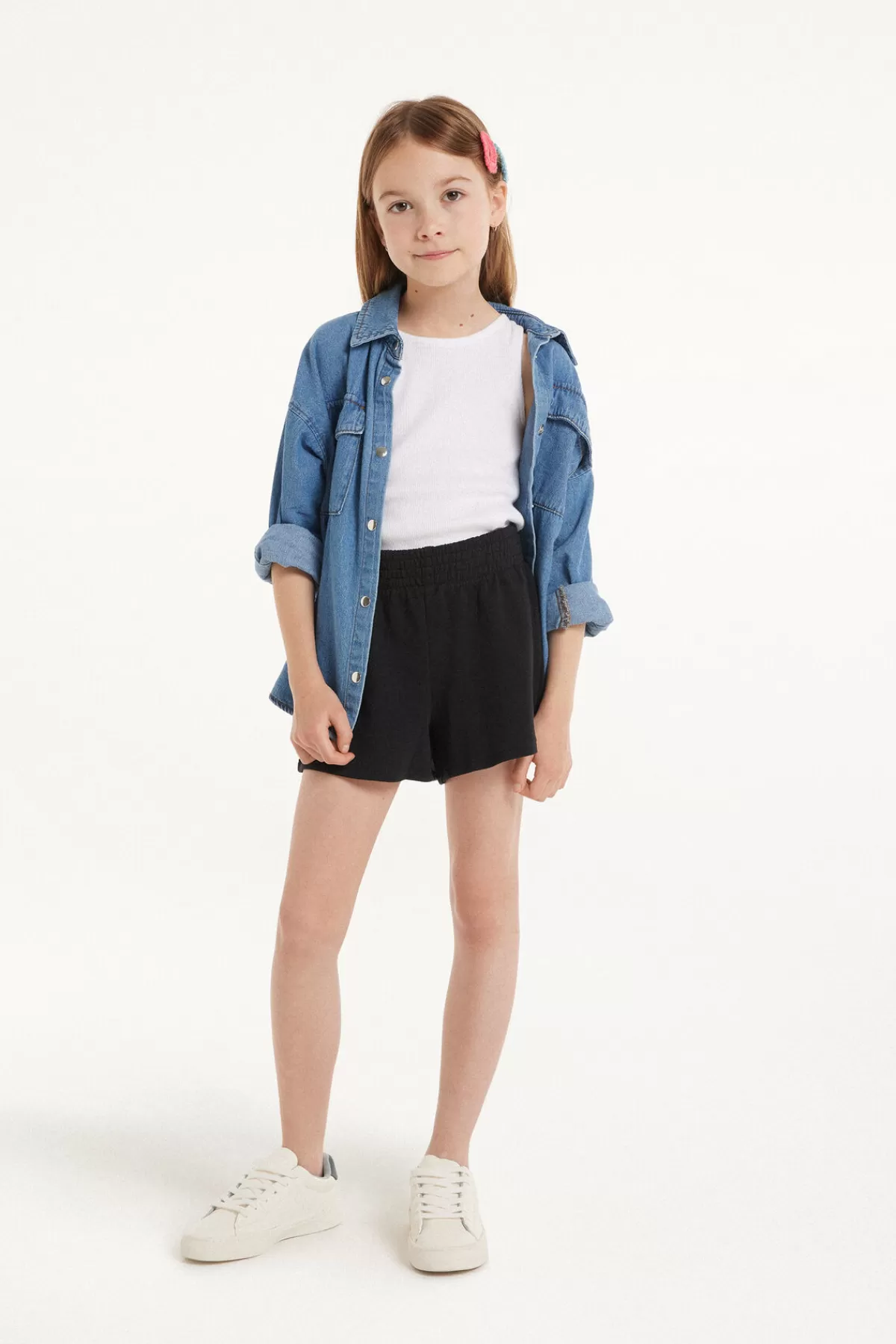 Pantaloncini in Felpa di Cotone Morbido per Bambine - Design Essenziale e Confortevole, Tezenis Collection