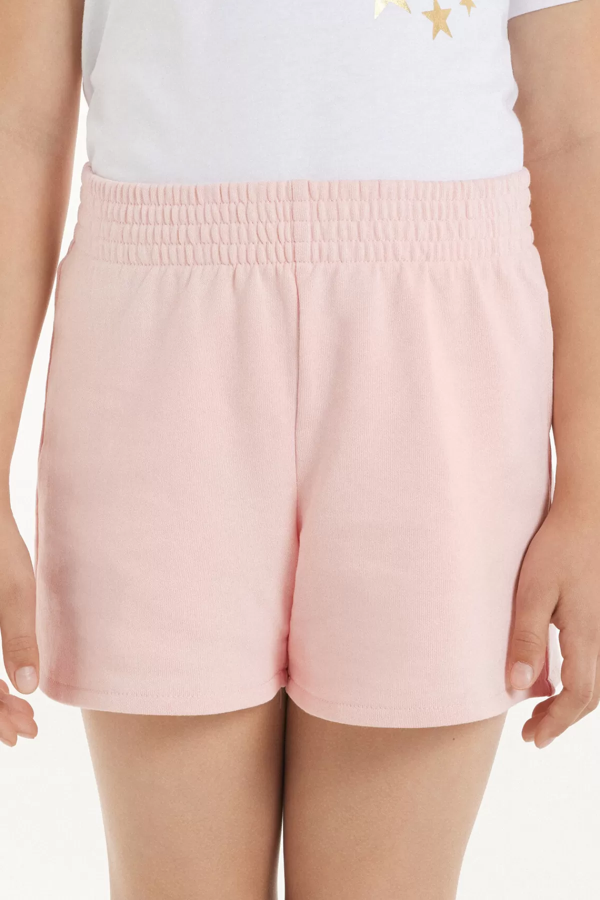 Tezenis Pantaloncini Confortevoli in Felpa Morbida per Bambine - Capi in Cotone Essenziale per Tutto il Giorno